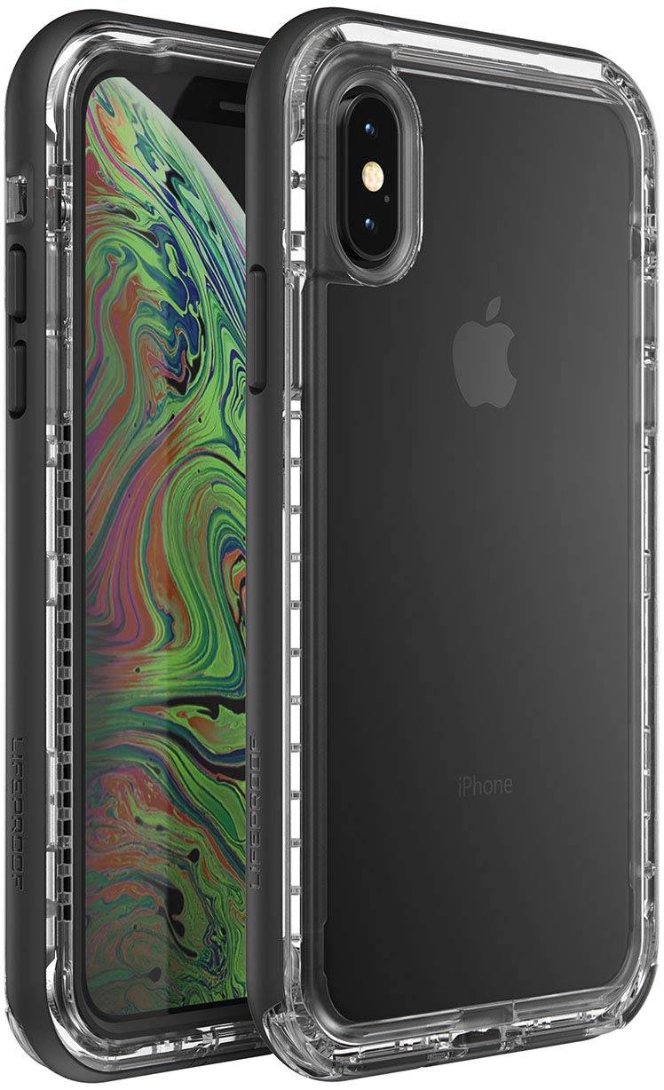 LifeProof Next Series Waterproof & Drop Proof Case for iPhone Xs & iPhone X - Slim Protective Cover with Crystal Clear Design (Black) - Perfect for Outdoor Adventures, Swimming & Extreme Sports
