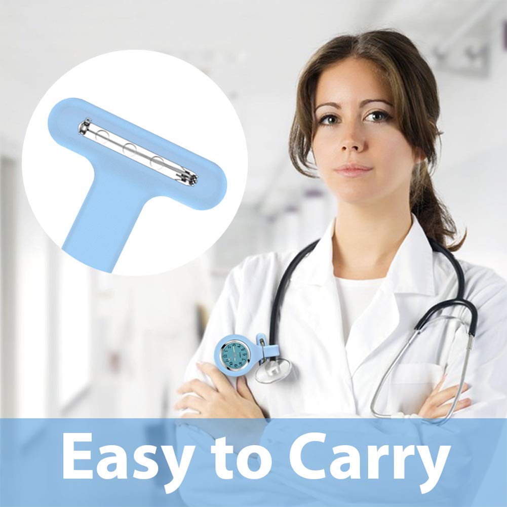 Glow in the Dark Nurse Watch Brooch - Medical Fob Watch for Nurses, Doctors & Paramedics - Perfect for Night Shifts & Emergency Healthcare Scenarios