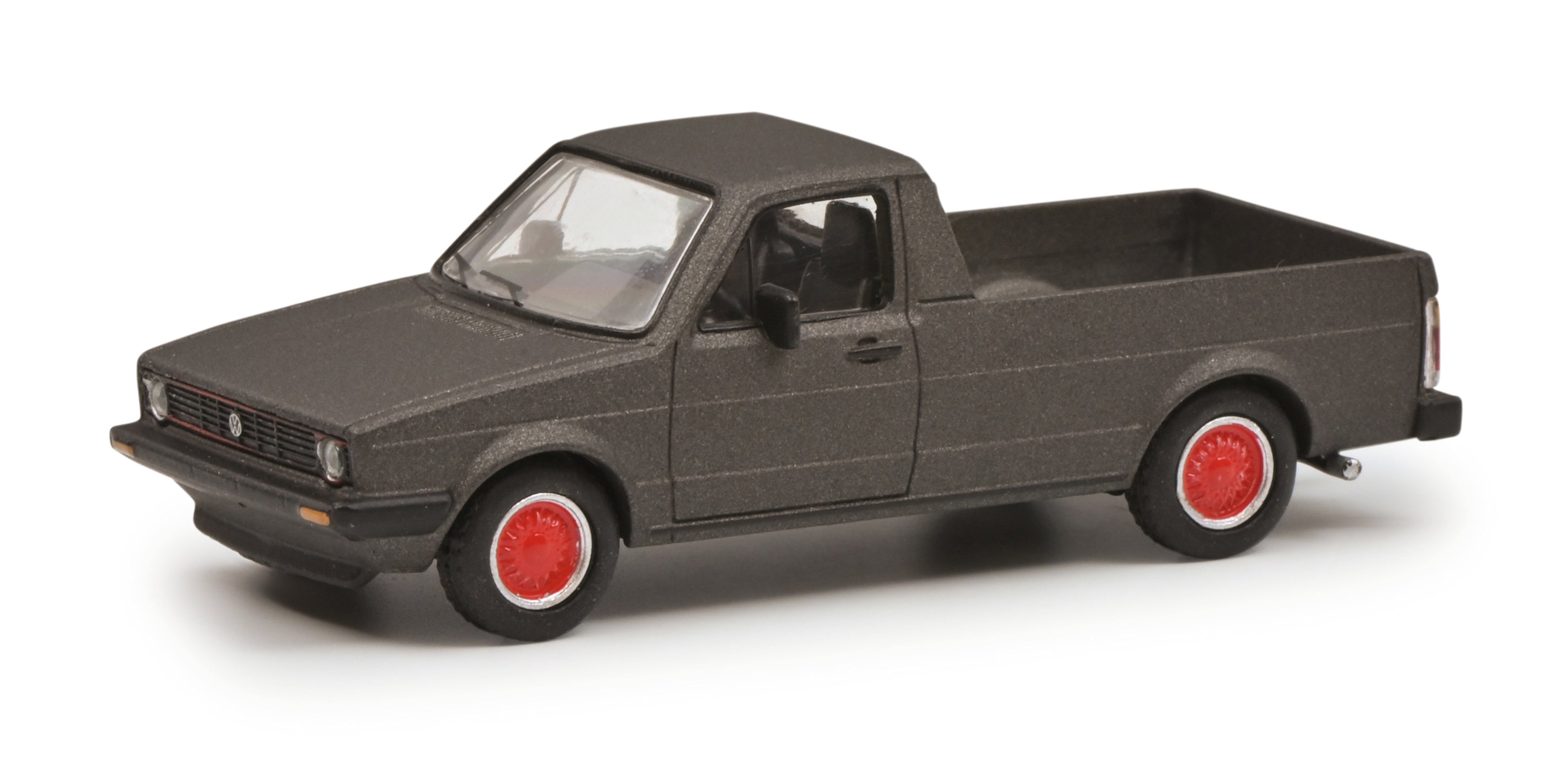 1/64 Scale Schuco Volkswagen Caddy Pickup Truck - Anthracite Gray - Diecast Model Car for Collectors & Display - Perfect for Home Office, Shelf Decor & Gifting