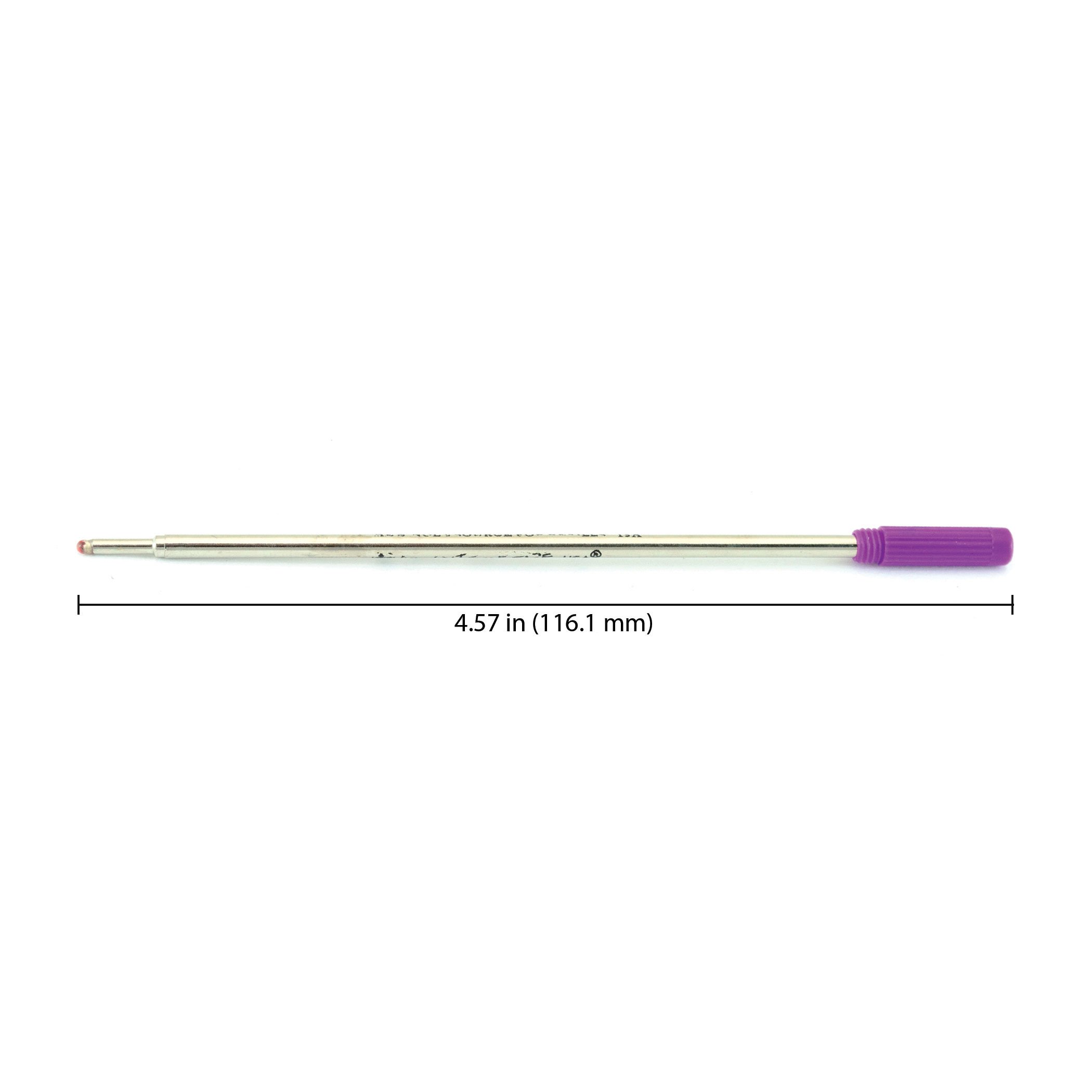Monteverde C134PL Purple Ballpoint Pen Refills - Medium Point, 50 Pack - Compatible with Cross Ballpoint Pens - Perfect for Office, School, and Everyday Writing