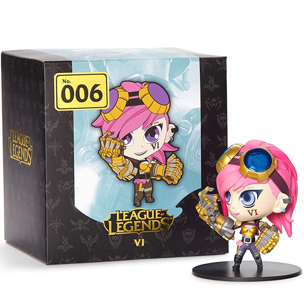 League of Legends Vi Action Figure - Collectible Statue with Original Box & Verification Card | Perfect Gift for LOL Fans, Gamers & Collectors | Display for Gaming Room, Office Desk or Shelf Decor
