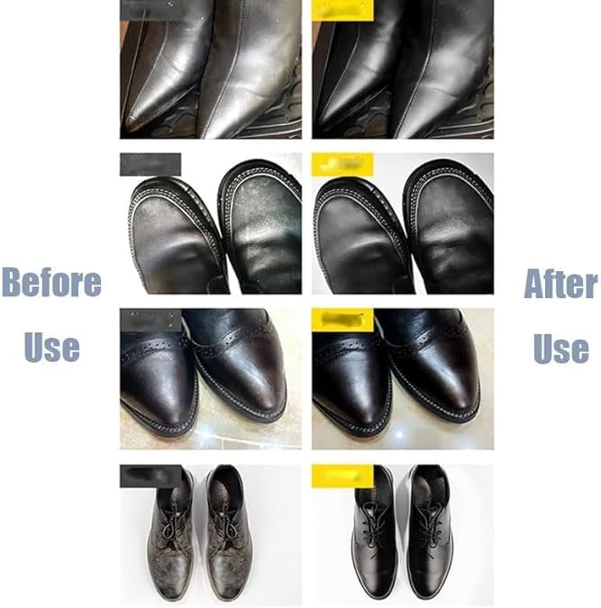 Premium ZEVON Leather Shoe Polish & Repair Cream - Natural Shoe Shine Liquid for Leather Protection Against Scuffs & Scratches - Includes Sponge Applicator - Ideal for Dress Shoes, Boots & Leather Accessories (Black)