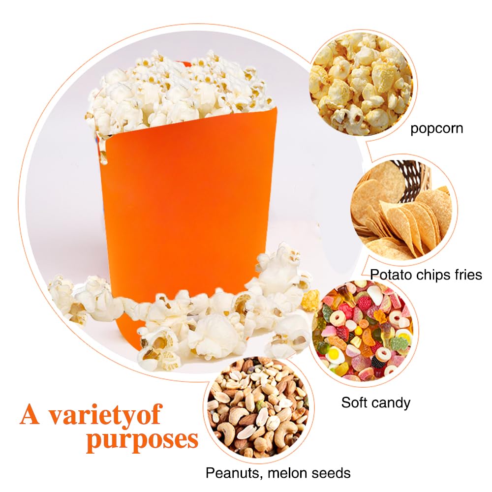 Original Microwave Popcorn Popper - Reusable Silicone Popcorn Maker with Collapsible Bowl | BPA-Free, Oil-Free Hot Air Popcorn Container (Orange, 1-Pack) - Perfect for Movie Nights, Parties & Healthy Snacking