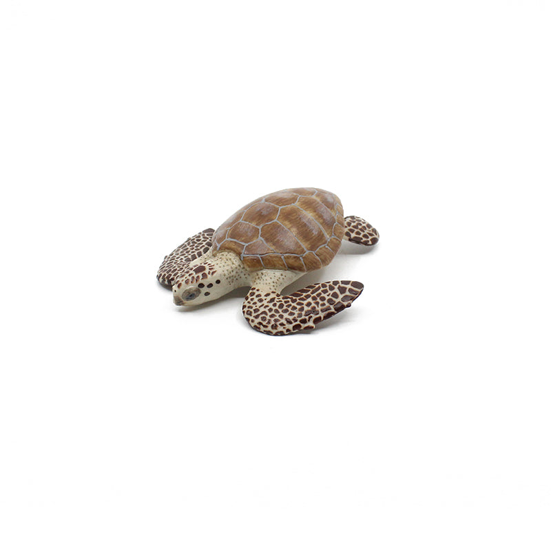 Loggerhead Turtle Figurine - Realistic Hand-Painted Sea Turtle Decor for Home, Office & Aquarium | Perfect for Beach Themed Decor, Ocean Lovers Gift & Marine Life Collections