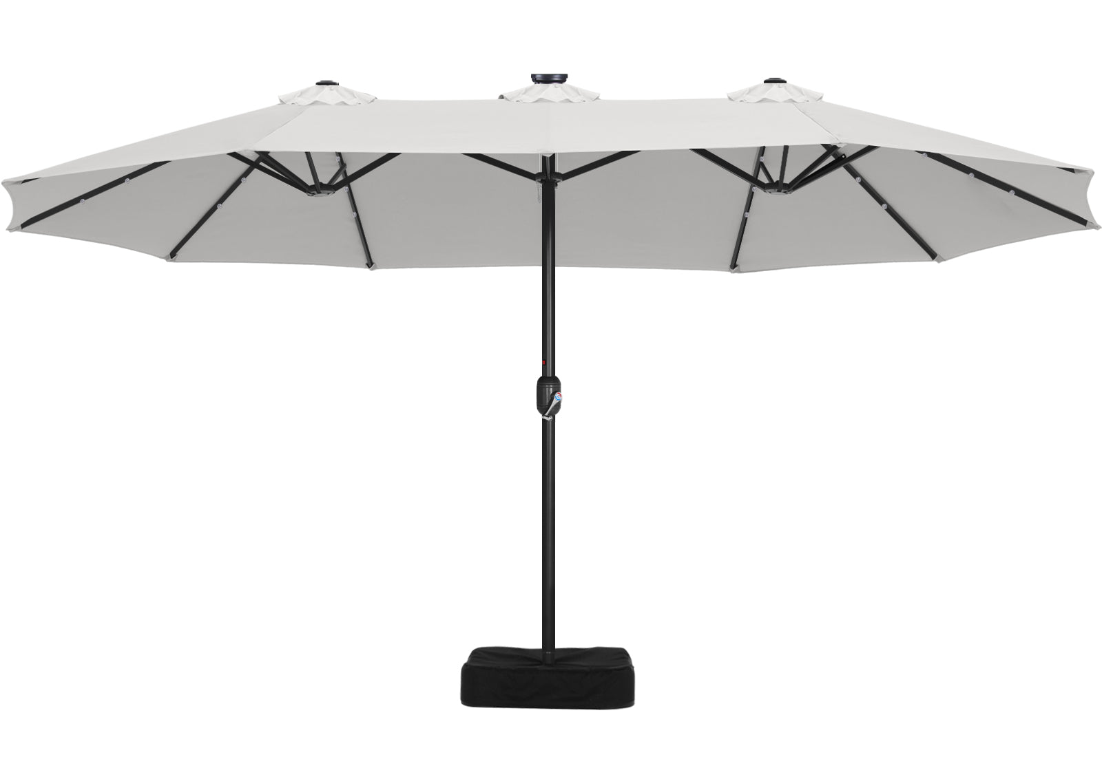 ABCCANOPY 15FT Large Outdoor Double-Sided Patio Umbrella with Crank Lift - Perfect for Backyard, Poolside, and Beach Shade