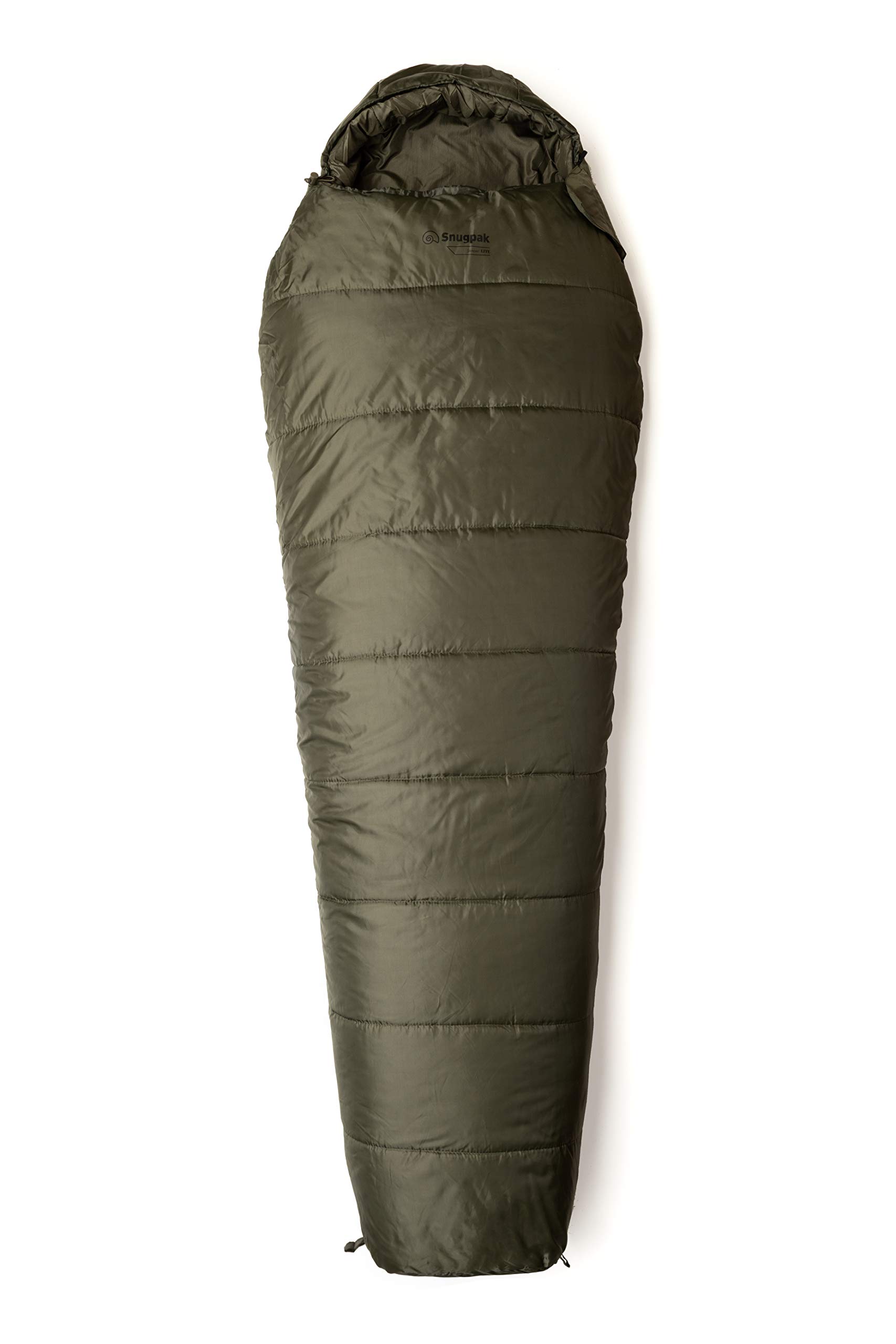 Snugpak Basecamp Ops Sleeper Lite Insulated Sleeping Bag with Compression Sack - Lightweight & Compact for Camping, Hiking, Backpacking - Olive Green