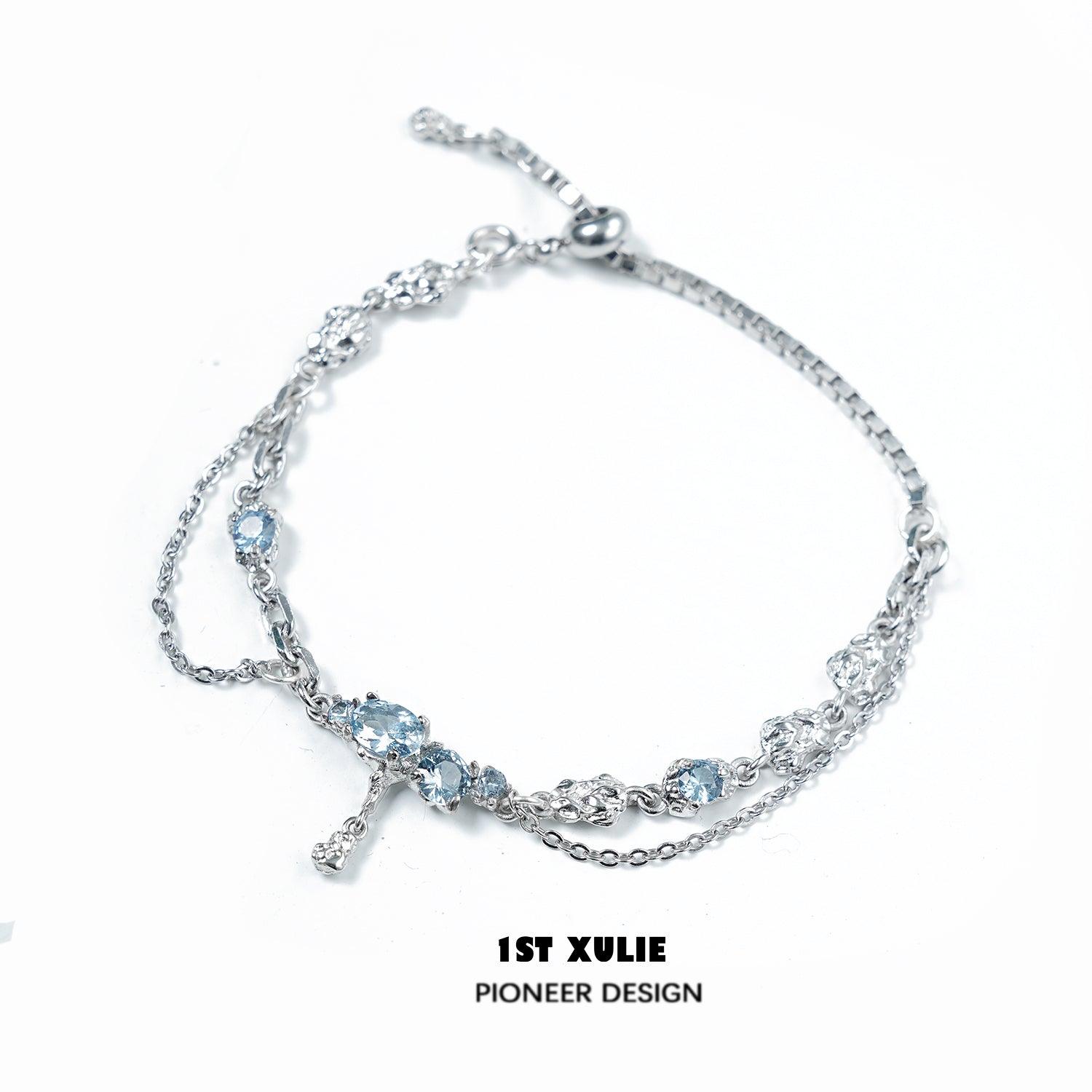 18k Platinum Plated Zircon Bracelet for Women - Elegant Cubic Zirconia Tennis Bracelet - Perfect for Weddings, Anniversaries & Special Occasions