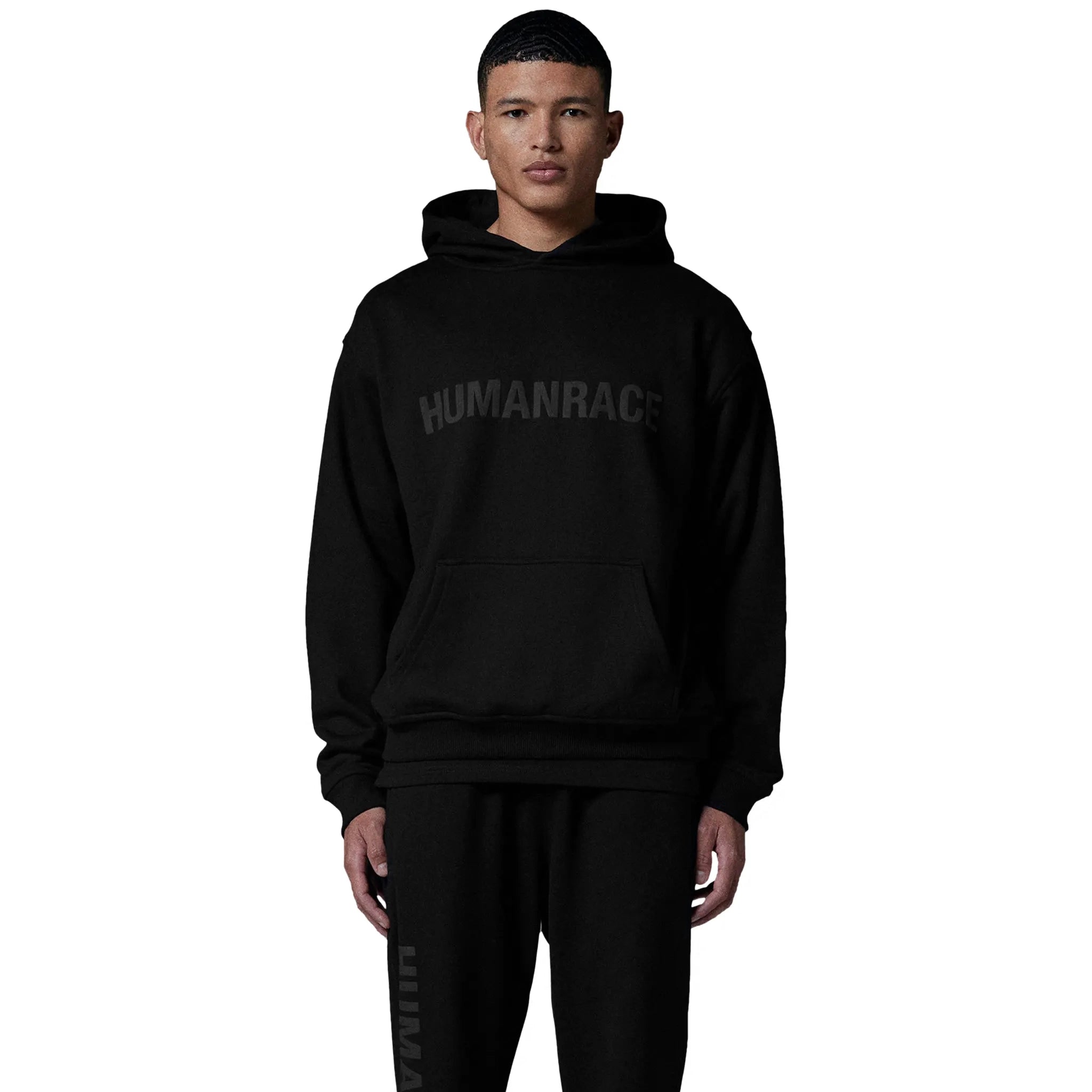 Human Race Human Jet Black Hoodie - Stylish & Comfortable Men's Pullover Sweatshirt for Casual Wear, Street Fashion & Gym