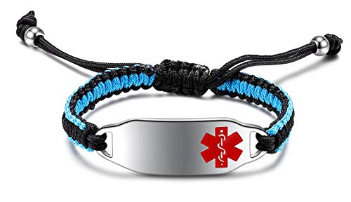 Blue Black Two-tone Band Red Tag