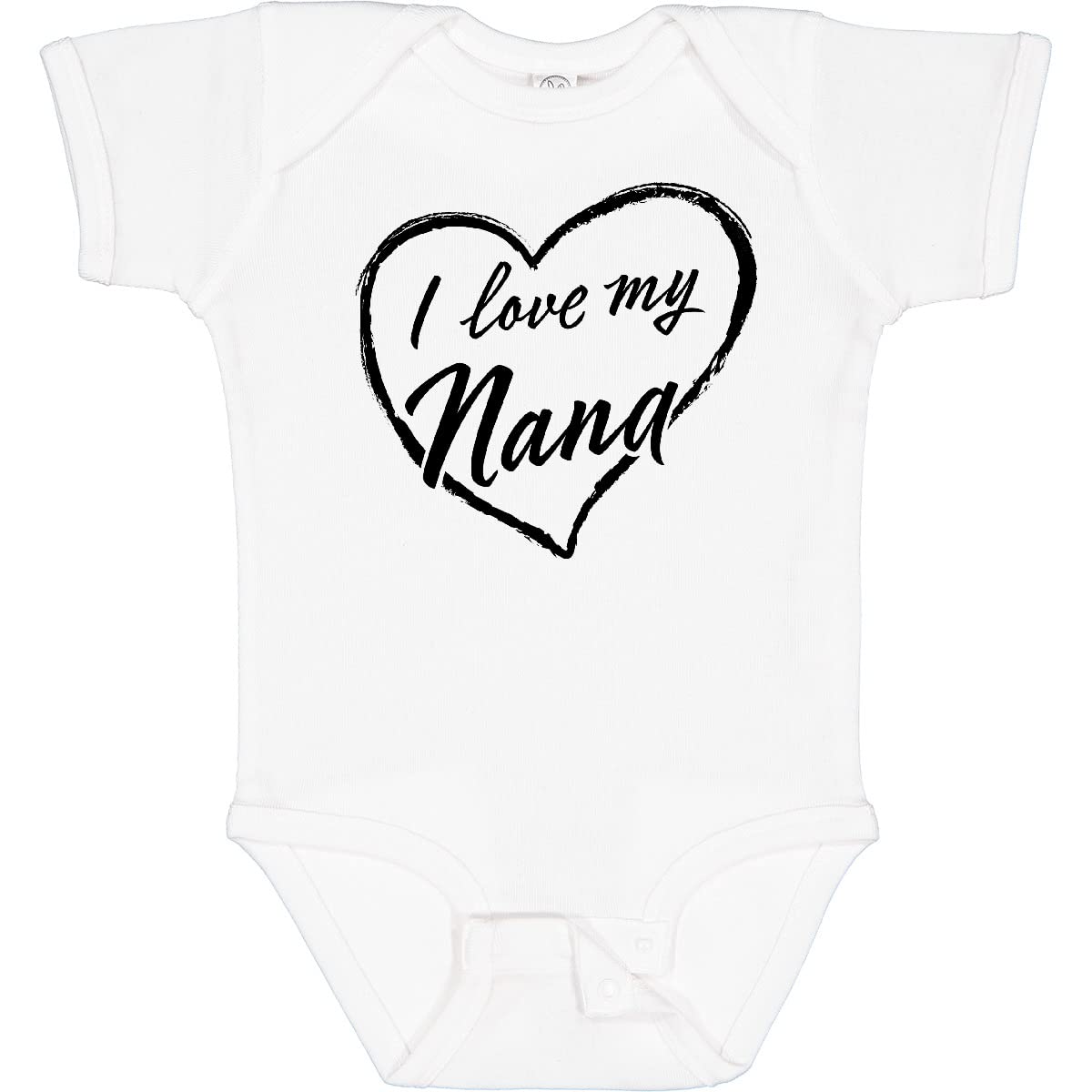Inktastic I Love My Nana Black Chalk Heart Baby Bodysuit - Cute Outfit for Grandparents Day & Family Photos