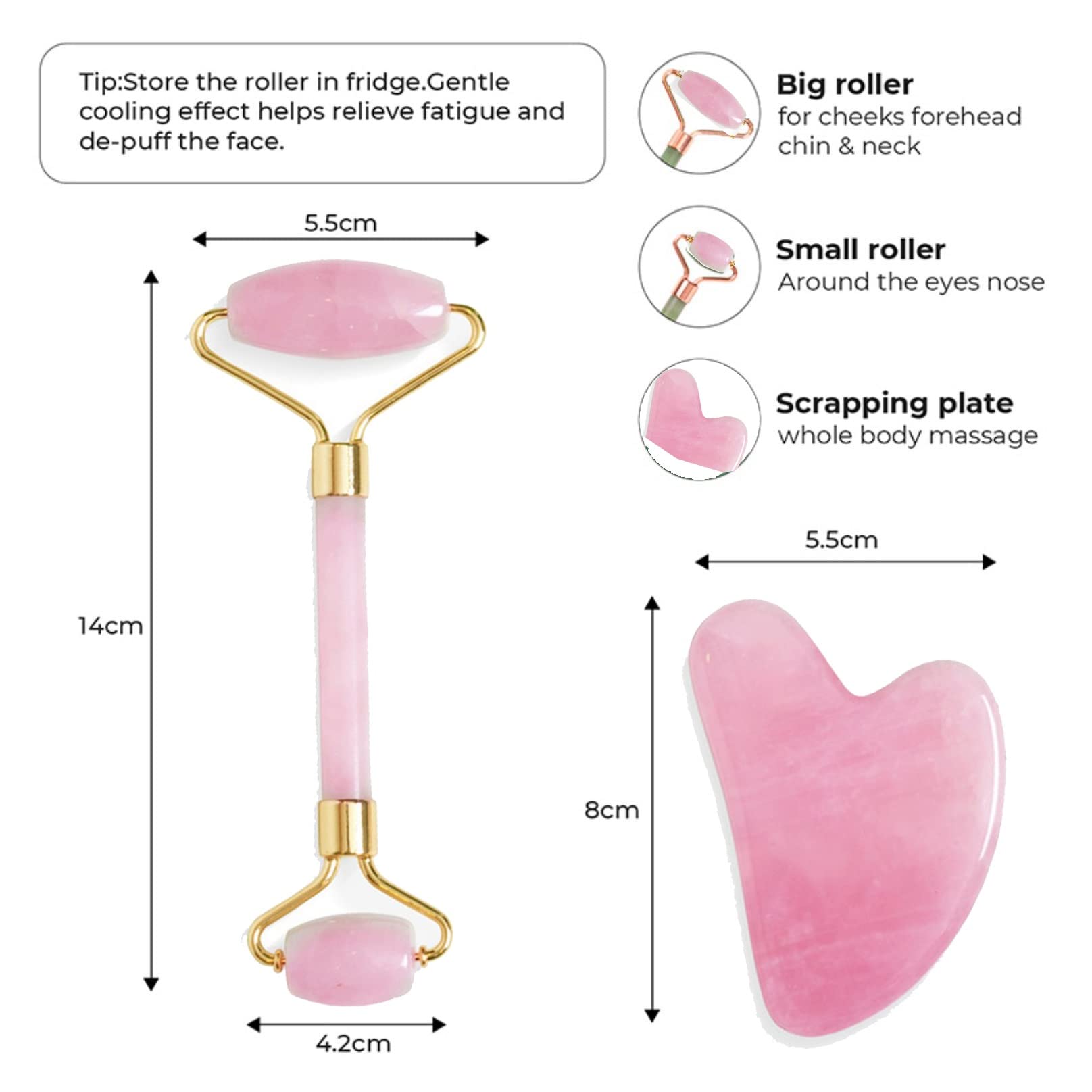 Natural Jade Skincare Set - Clear Quartz & Jade Sleeping Mask, Facial Massage Tools with Jade Roller, Gua Sha, Eye Mask | Cold Therapy Beauty Tools for Women | Perfect for Relaxation, Anti-Aging & Spa Night Routine
