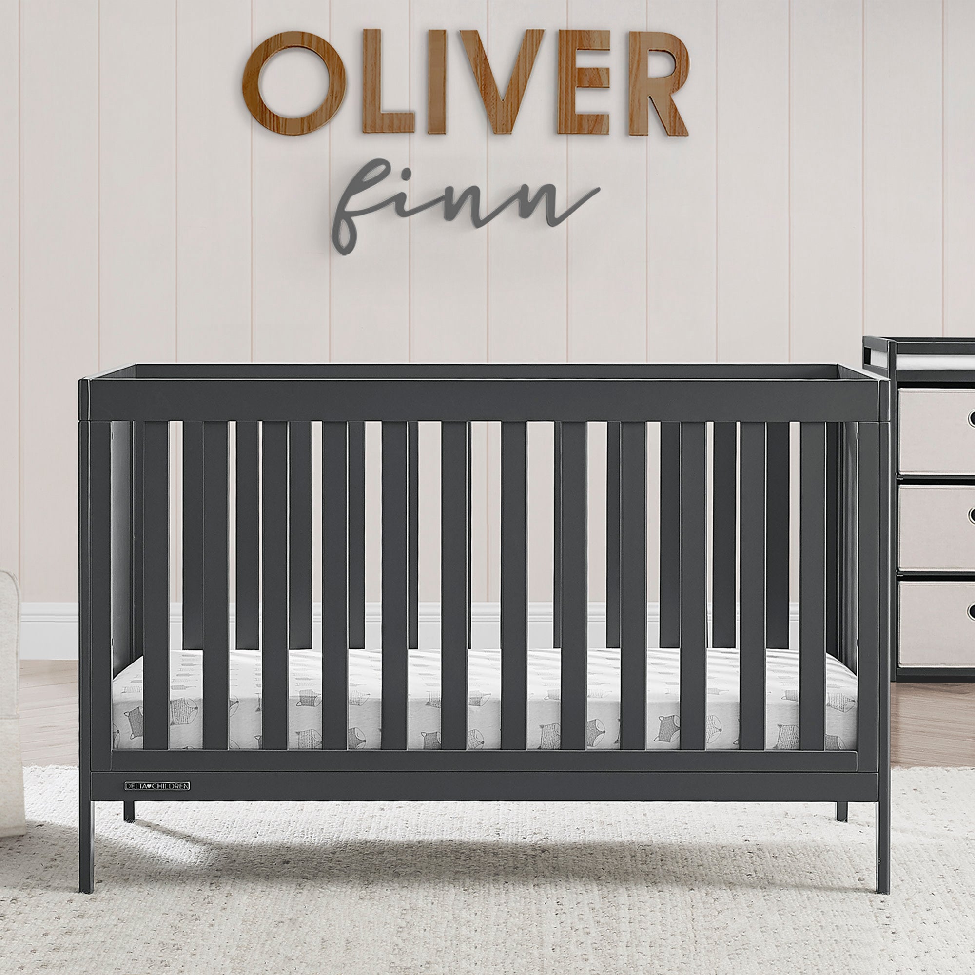 Hayes 4-in-1 Convertible Baby Crib - White Nursery Furniture for Newborn to Toddler Bed | Perfect for Modern Nursery, Bedroom & Daycare Centers