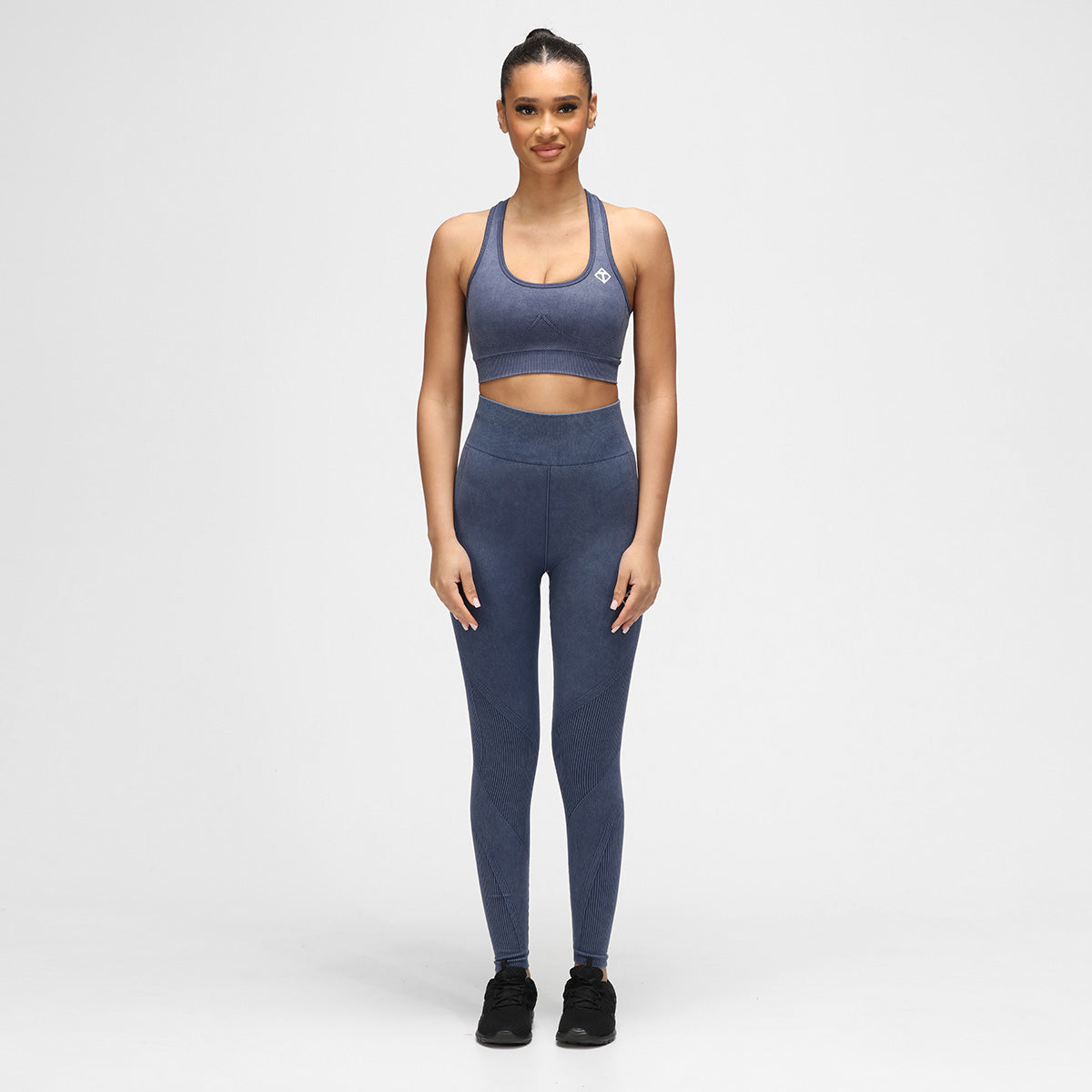 Blue Denim Seamless Leggings for Women - High Waist Stretchy Yoga Pants - Comfortable Workout & Casual Wear for Running, Gym, Lounge & Everyday Use