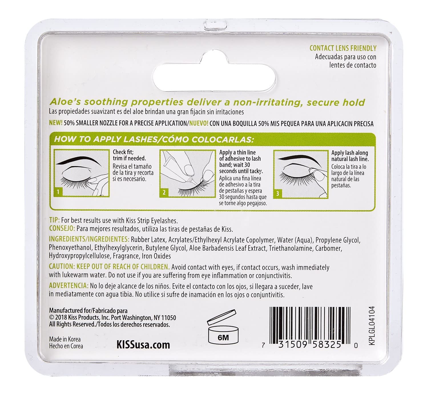 Premium Black Kiss Strip Lash Adhesive with Aloe Vera - 0.24oz (3-Pack) - Strong Hold, Gentle Formula for False Eyelashes - Perfect for Daily Wear, Special Occasions & Professional Makeup Artists