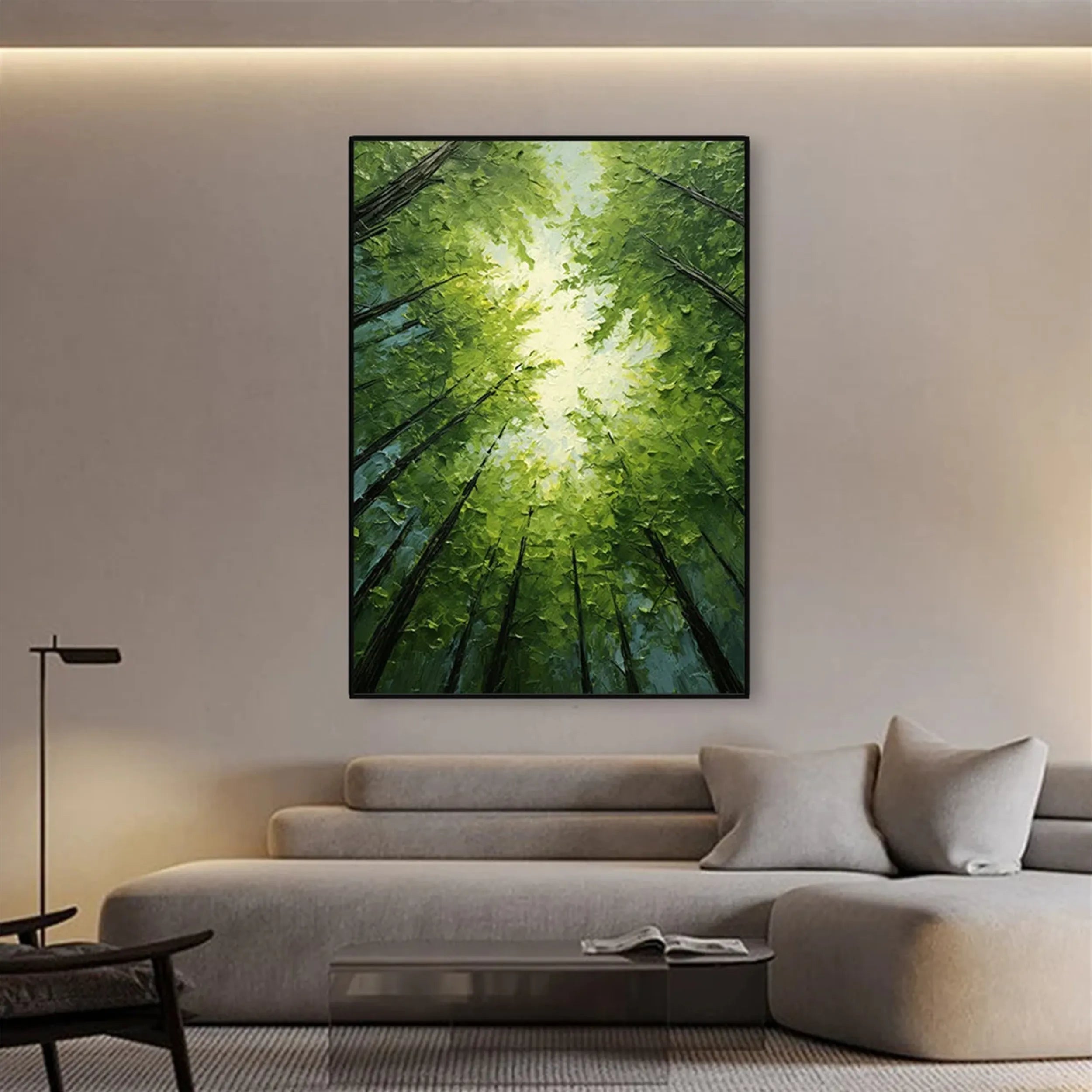 Blue & Green Abstract Wall Art Canvas Print #BG041 - Modern Home Decor for Living Room, Bedroom & Office