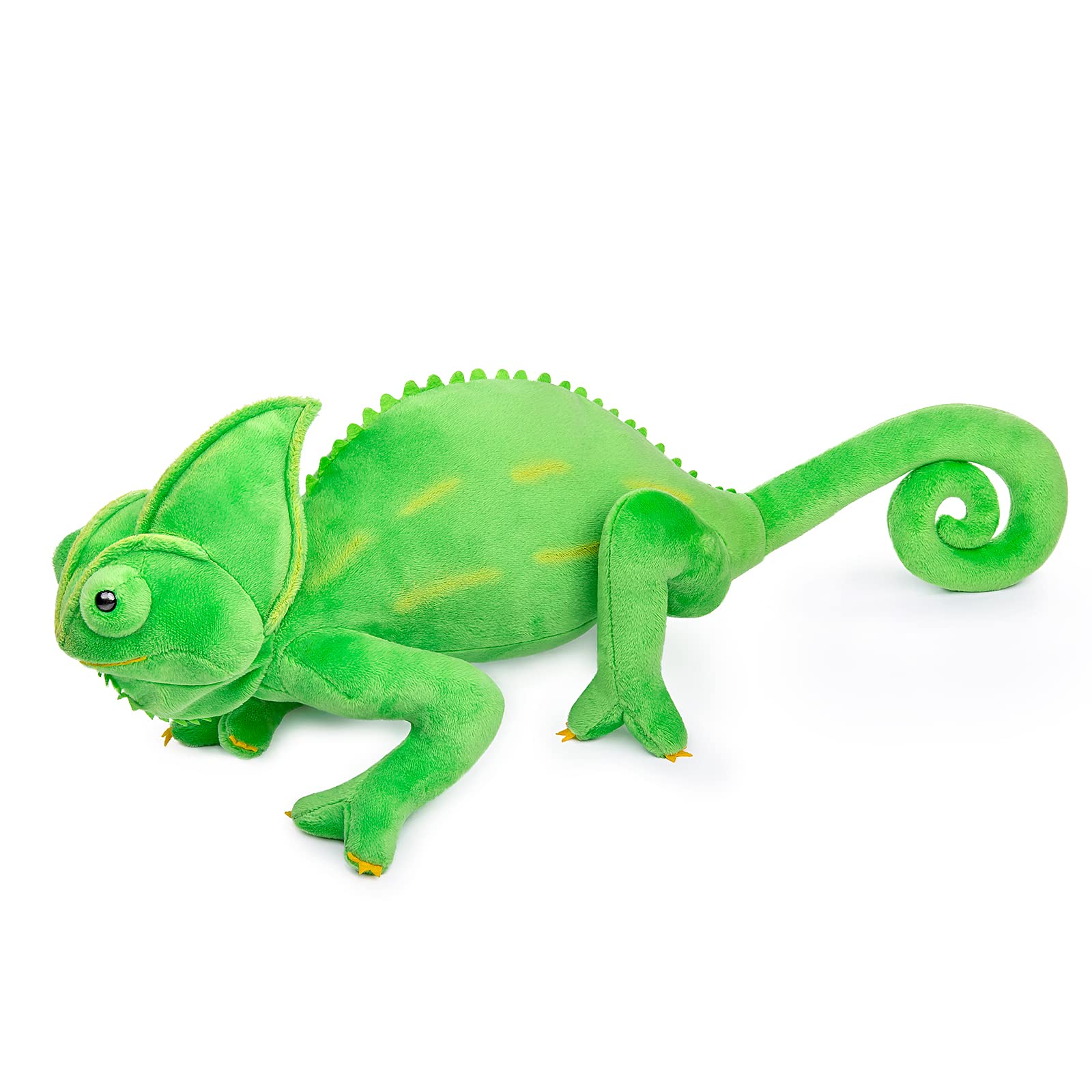 Realistic 15 Inch Green Chameleon Stuffed Animal Plush Toy - Soft & Cuddly Reptile Stuffed Animal for Kids, Perfect Gift for Birthdays & Nursery Decor