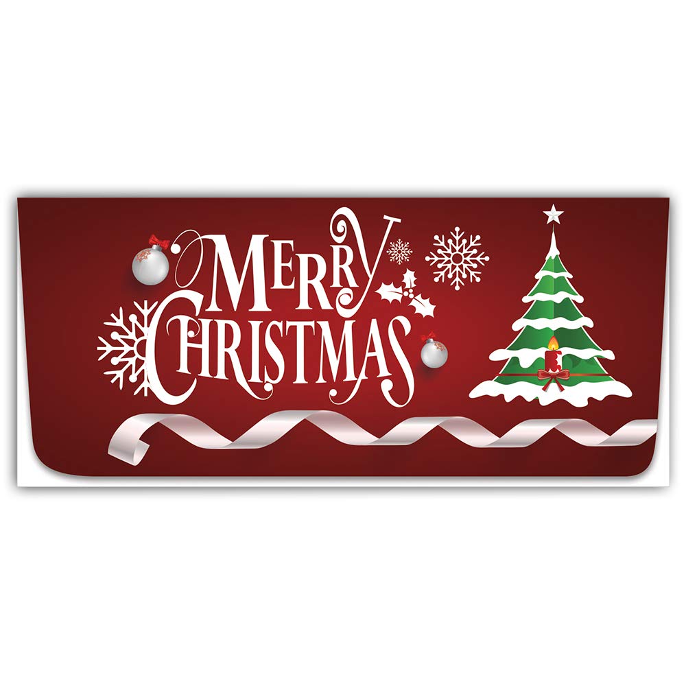250pcs Christmas Money Envelopes - Holiday Cash Gift Envelopes with Festive Tree Design - Perfect for Holiday Gifting, Office Bonuses & Party Favors