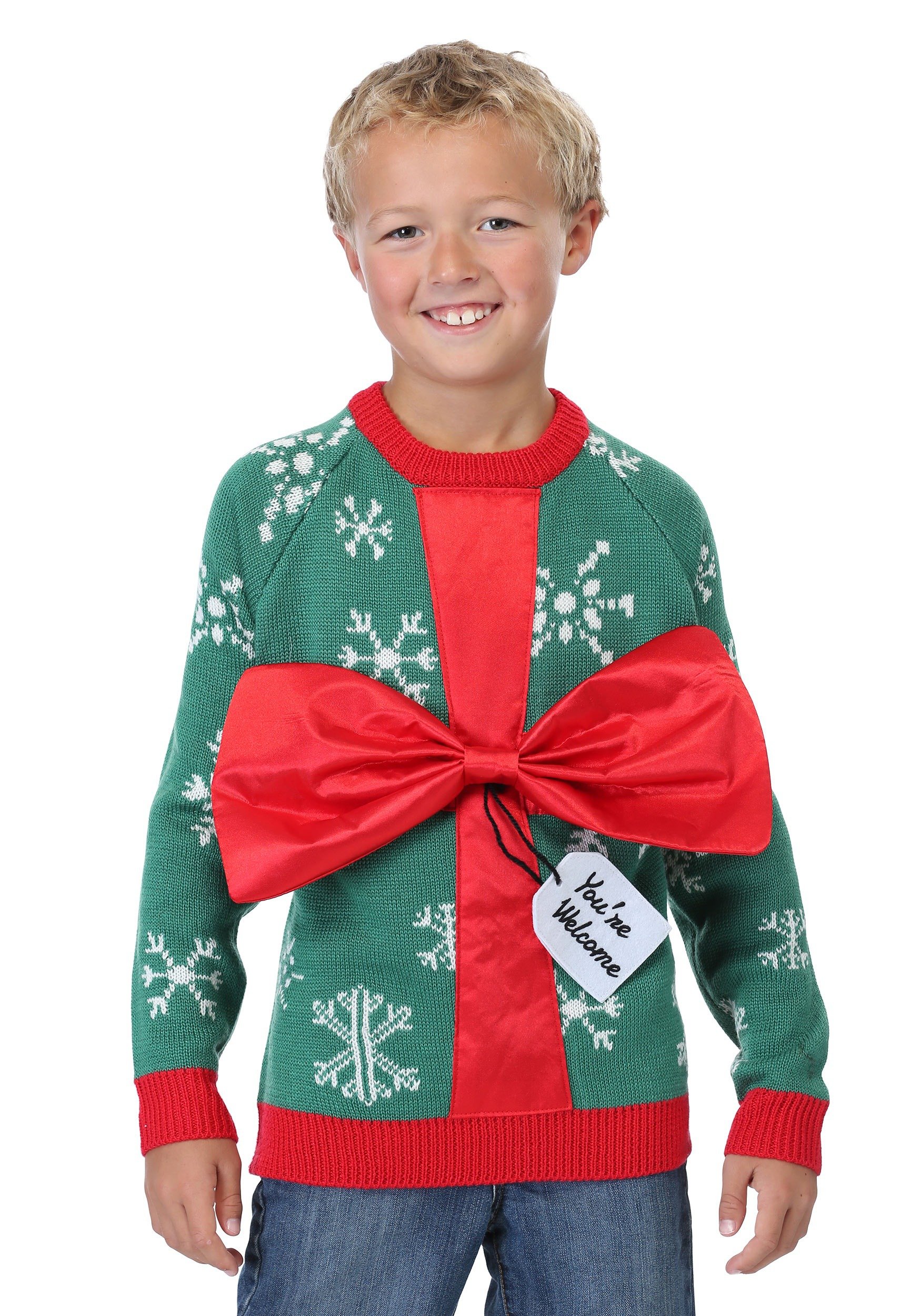Kids Ugly Christmas Sweater Costume - Funny Holiday Outfit for Boys & Girls | Perfect for Christmas Parties, Family Photos & Festive Gatherings