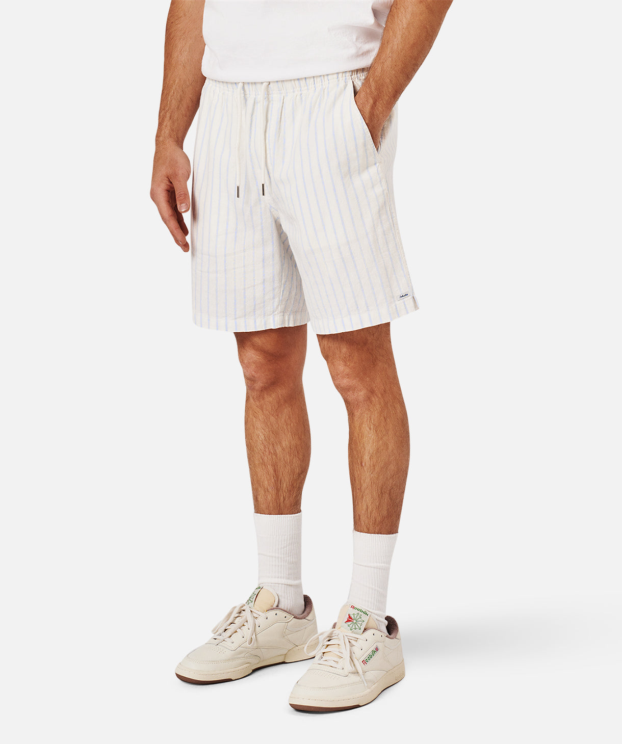 Rhodes Short Sleeve T-Shirt for Men - Natural & Blue Cotton Casual Tee - Perfect for Everyday Wear, Gym, and Outdoor Activities