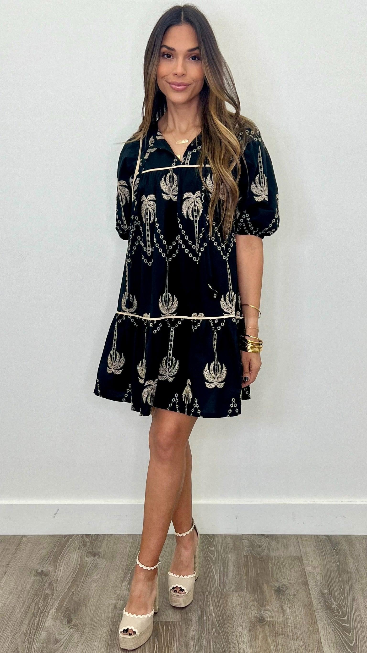Margaux Black Embroidered Dress - Elegant Floral Lace Evening Gown for Women, Perfect for Weddings, Parties & Special Occasions