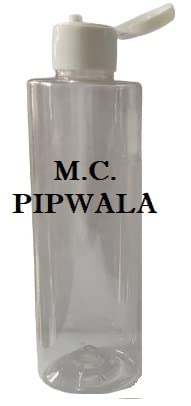 M.C. PIPWALA 100ml Clear Round Plastic Bottles with White Flip Top Cap - Leak Proof Squeeze Travel Containers for Cosmetics, Liquids & Toiletries (Pack of 3) | Perfect for Travel, DIY Beauty & Home Organization