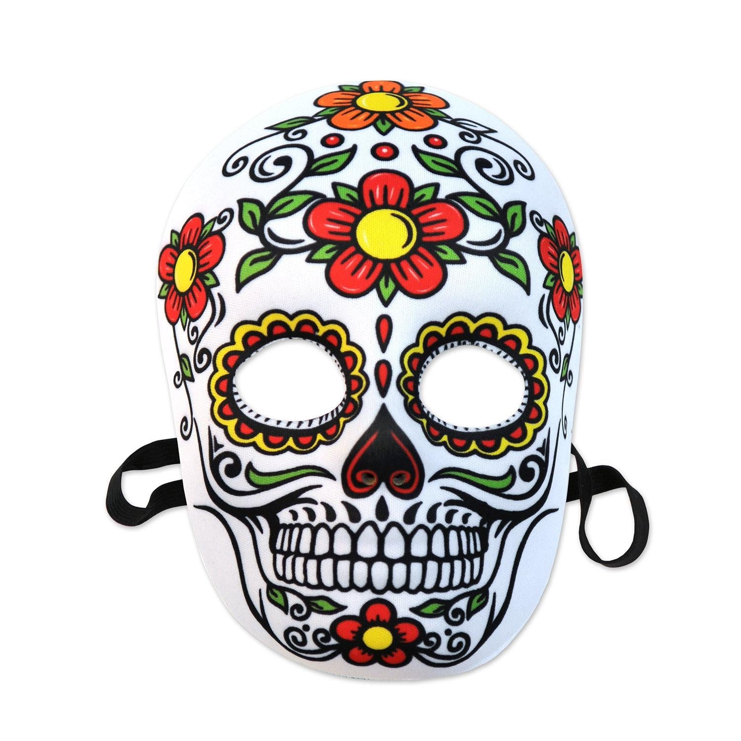 12 Pack Beistle Day of the Dead Masks - Colorful Sugar Skull Face Masks for Halloween, Dia de los Muertos Party, Costume & Festive Celebrations