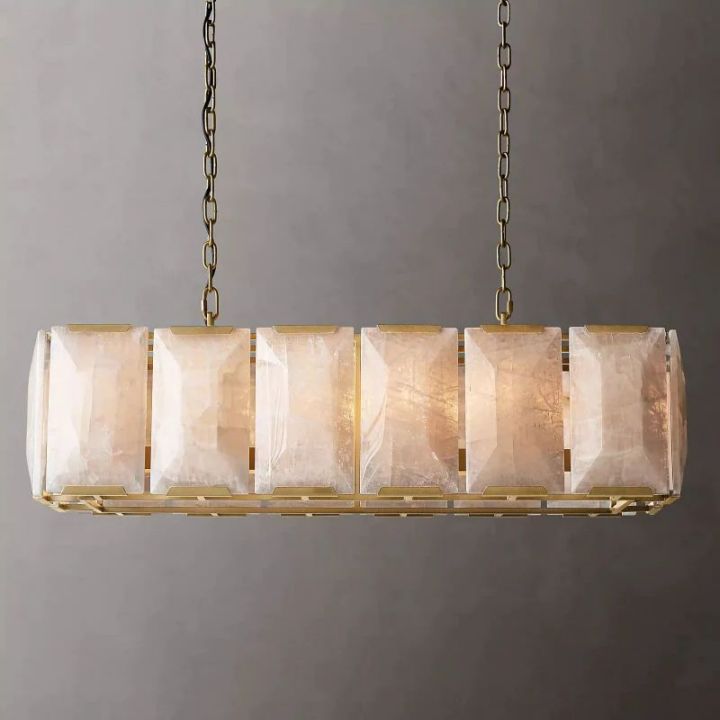 Aubrey Calcite Rectangular Chandelier 42