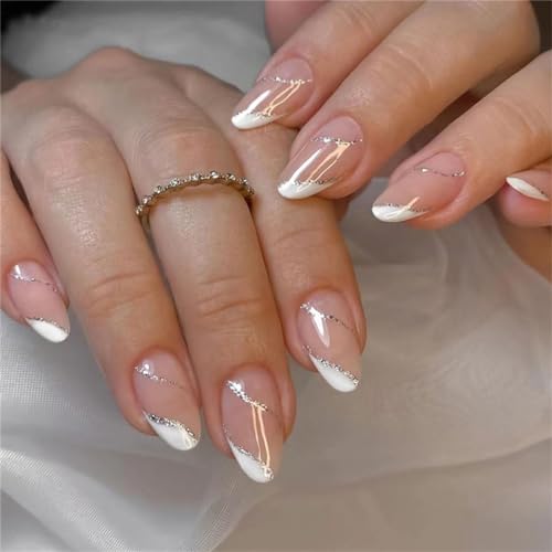French White with Glitter A03