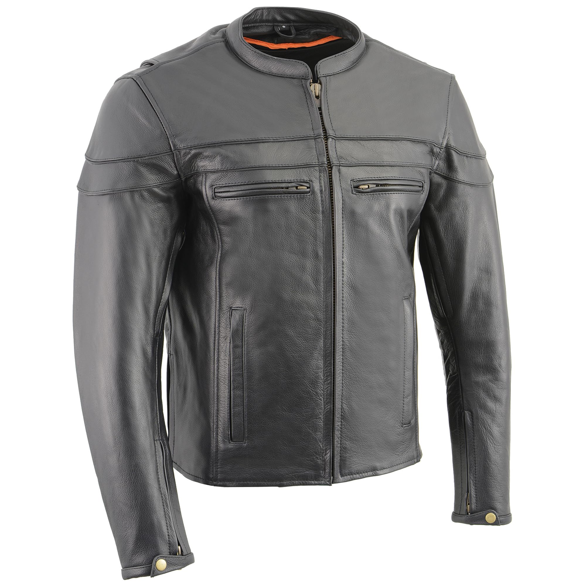 Milwaukee Leather Men's Sporty Scooter Crossover Jacket LKM1725 - XL | Motorcycle Riding Gear for Men | Perfect for Commuting, Cruising & Urban Riding