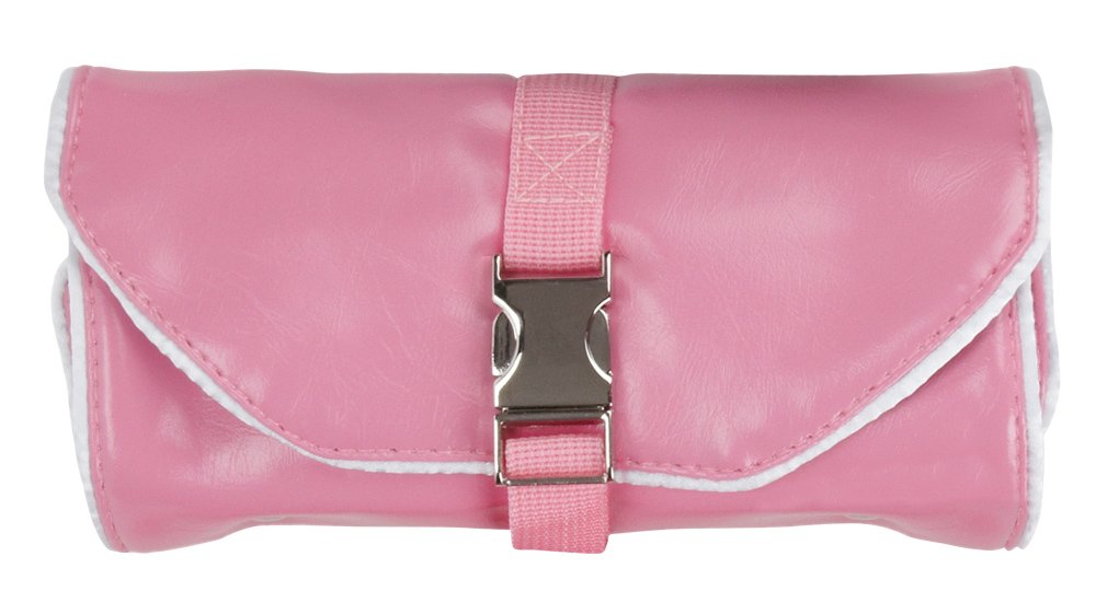 **Portable Wellness Travel Pill Organizer Wallet - Holds All Size Medications (XS to XL) for Pills, Drops, Sprays & Ointments - Secure Zipper Bags with Customizable Labels - Perfect for Travel, Gym & Daily Use (Pink)**