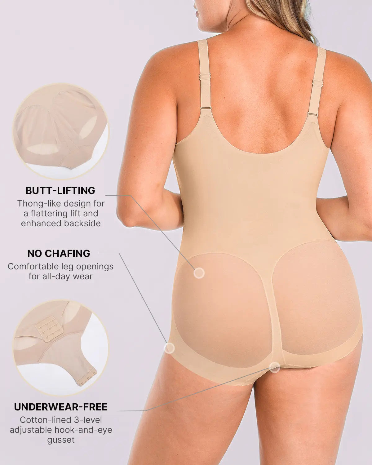 INNER ARMOR™ Comfy Smoothing Bodysuit for Women - Seamless Shapewear Tummy Control Bodysuit - Perfect for Everyday Wear, Workout & Special Occasions