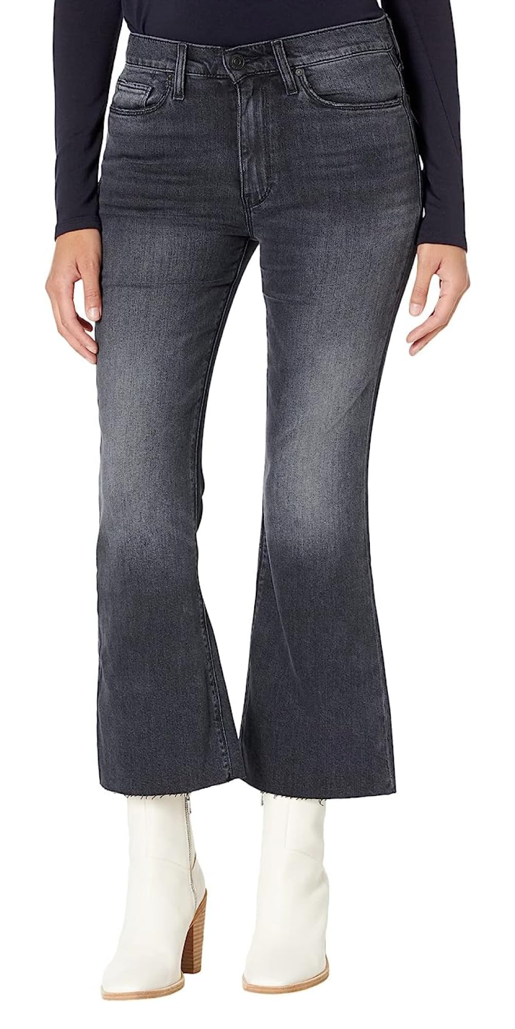 Hudson Jeans Women's Barbara High Rise Bootcut Cropped Jeans - Stylish & Comfortable Denim Pants for Casual Wear, Office & Night Out