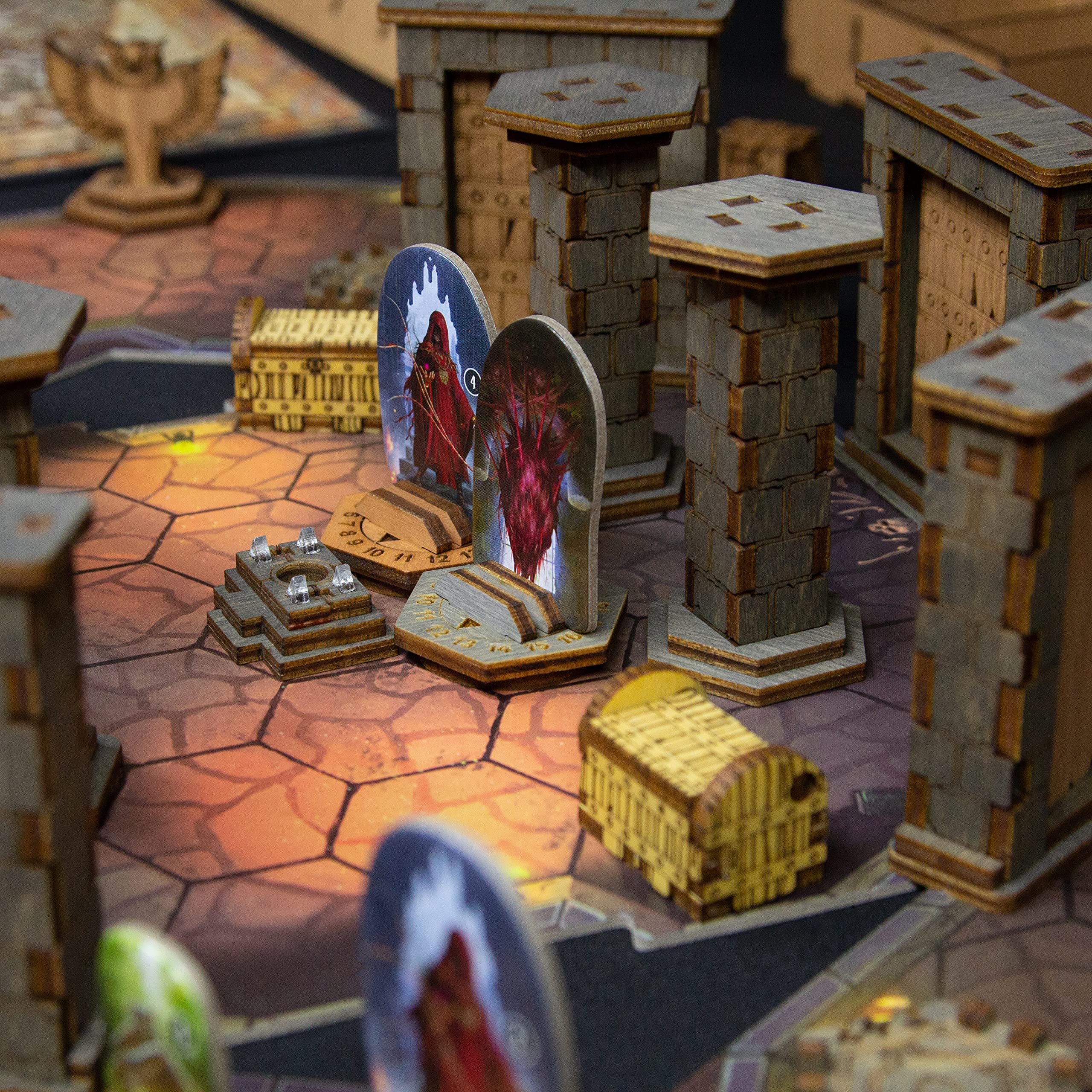 SMONEX 67-Piece Terrain Pack - Laser Engraved Game Tokens Compatible with Gloomhaven, Jaws of The Lion & Frosthaven Board Games - Perfect DND Accessories for RPG Campaigns and Tabletop Gaming