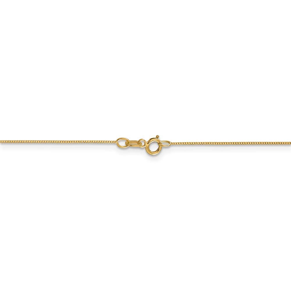 14K Yellow Gold Box Chain Necklace - 18 Inch Carded Jewelry for Women | Roy Rose Jewelry | Perfect for Gifts, Everyday Wear & Special Occasions