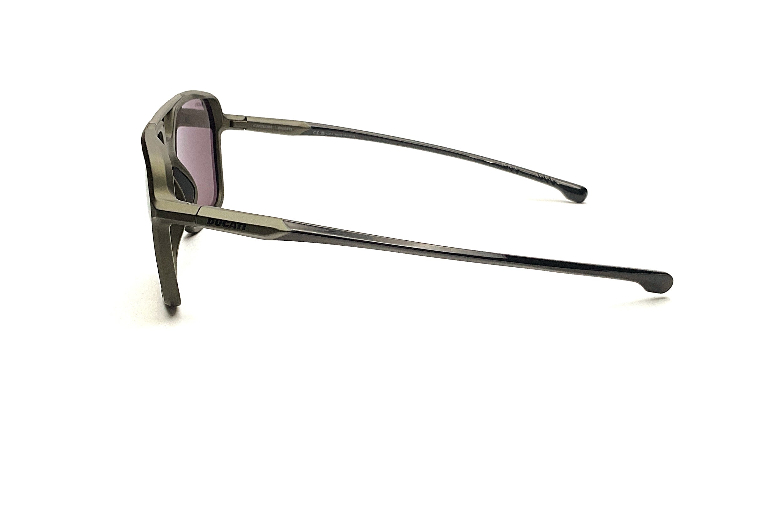 Carrera Carduc 042 Double Bridge Square Sunglasses x Ducati - Military Green Aviator Style for Men & Women | Perfect for Motorcycle Riding, Driving, Outdoor Sports & Fashion Accessories