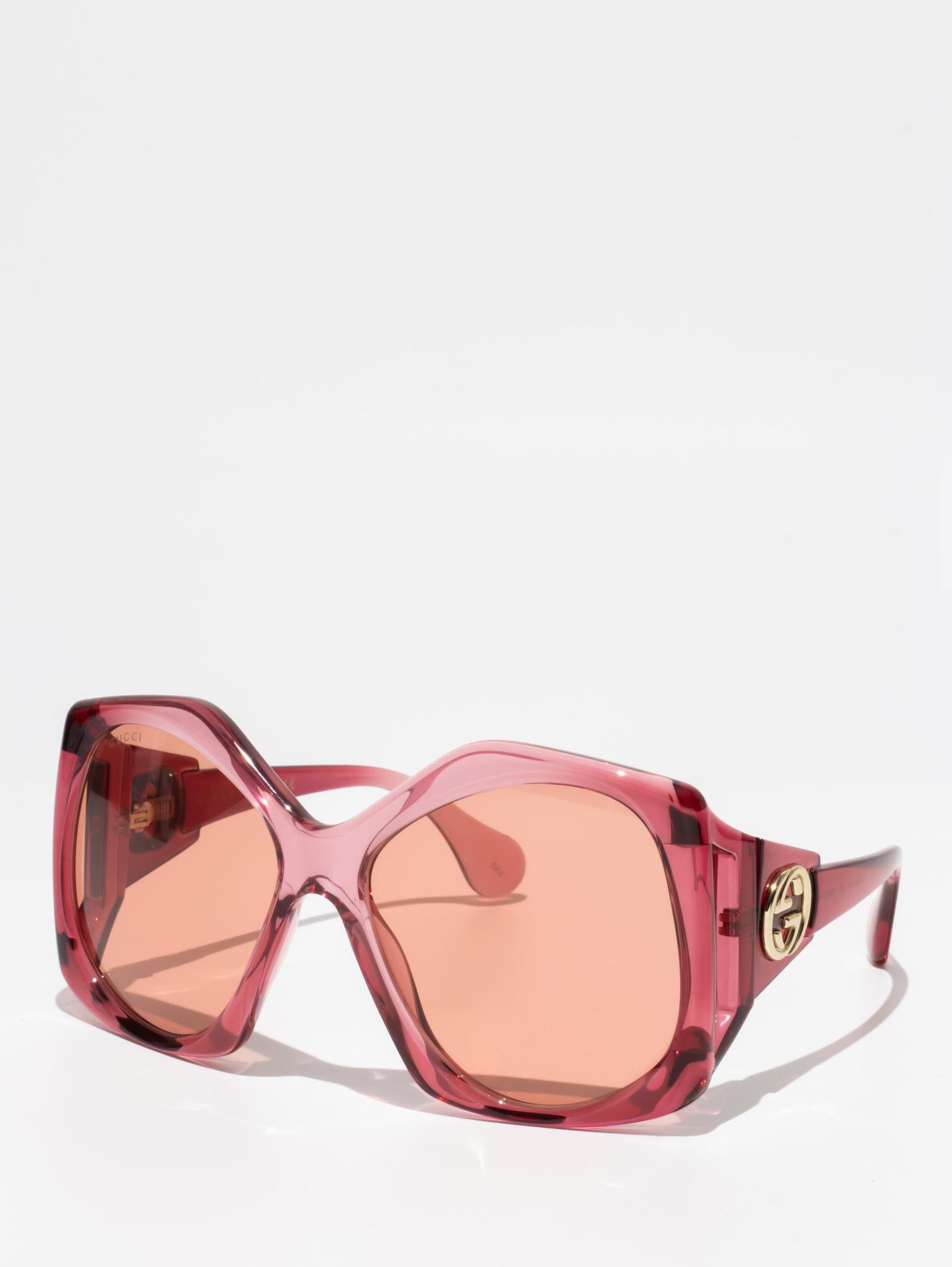 GUCCI GG0875S 003 Burgundy Sunglasses for Women - Luxury Designer Shades for Fashion, Travel & Outdoor Activities
