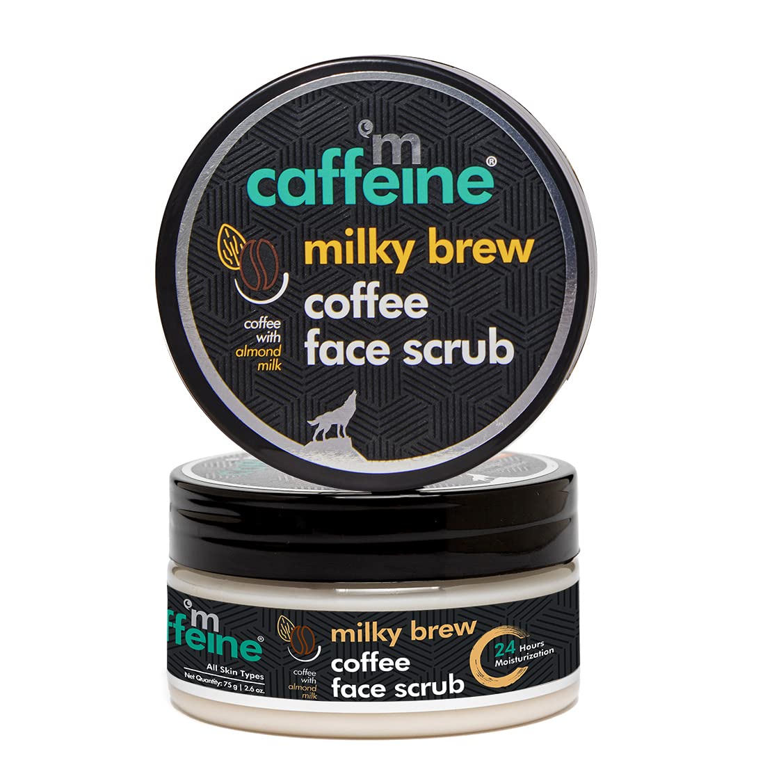 **mCaffeine Milk & Coffee Moisturizing Face Scrub – Gentle Exfoliation & Tan Removal | Shea Butter & Almond Milk for Fresh, Glowing Skin | Suitable for Women & Men, All Skin Types | Perfect for Daily Skincare & Post-Sun Care**
