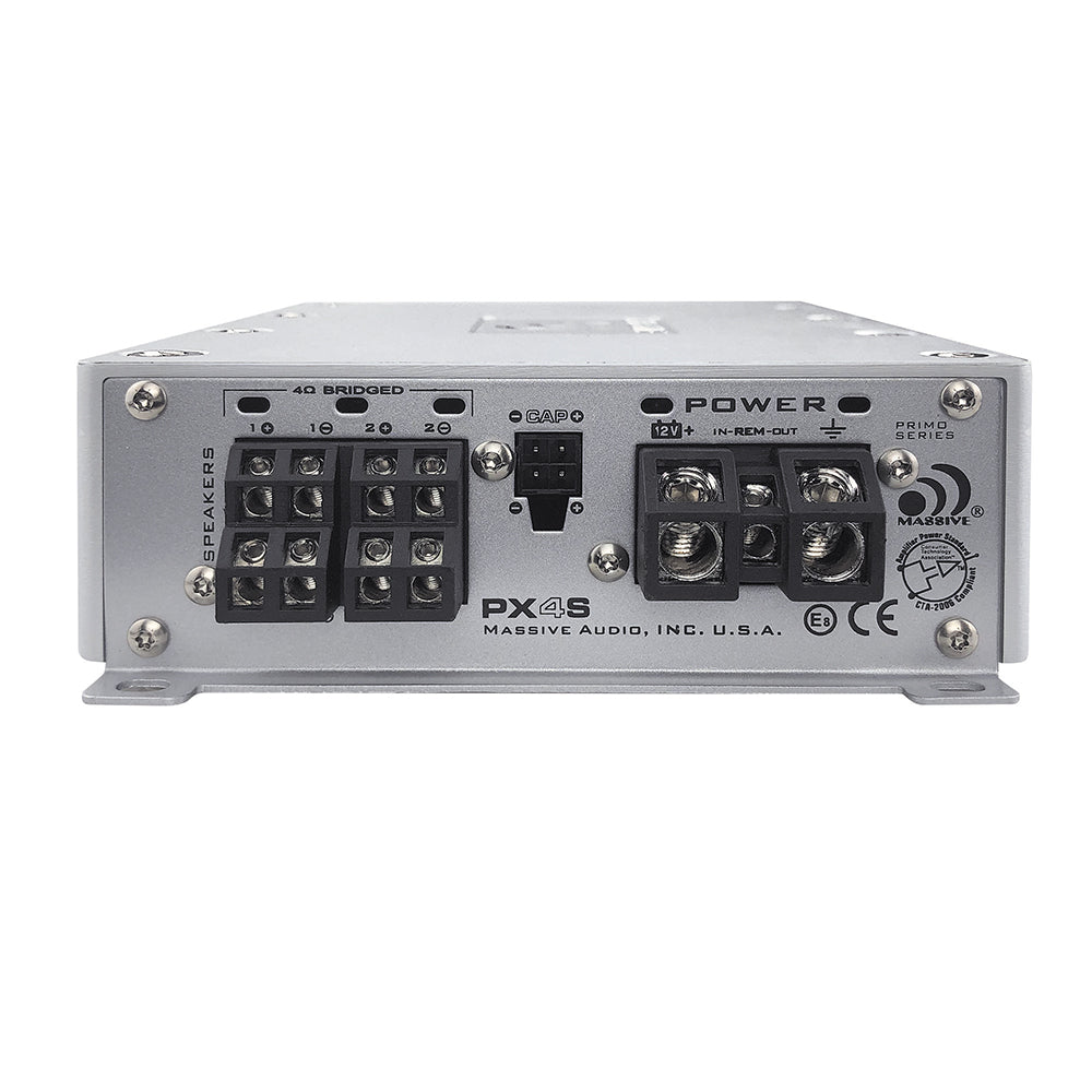 PX4S 150W RMS x 4 Channel Car Amplifier - 4 Ohm Stable for High Power Audio System | Perfect for Car, Truck, SUV & Marine Stereo Upgrades