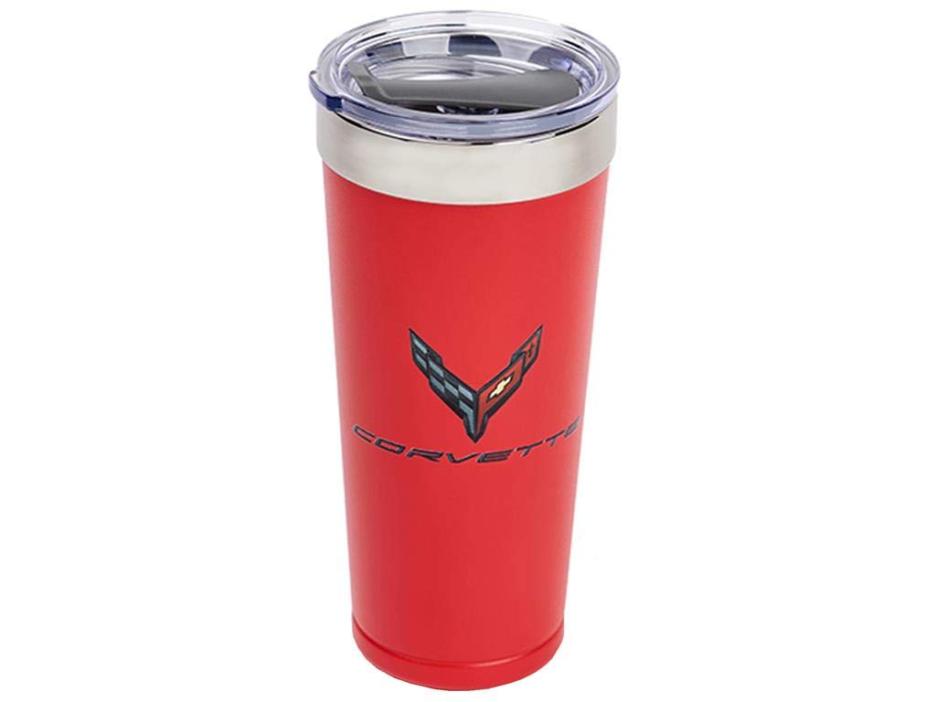 Premium Insulated Travel Tumbler C8 - 20oz Stainless Steel Vacuum Mug with Leak-Proof Lid, Perfect for Coffee, Tea & Cold Drinks - Ideal for Commuting, Camping & Outdoor Adventures (Red Polar)