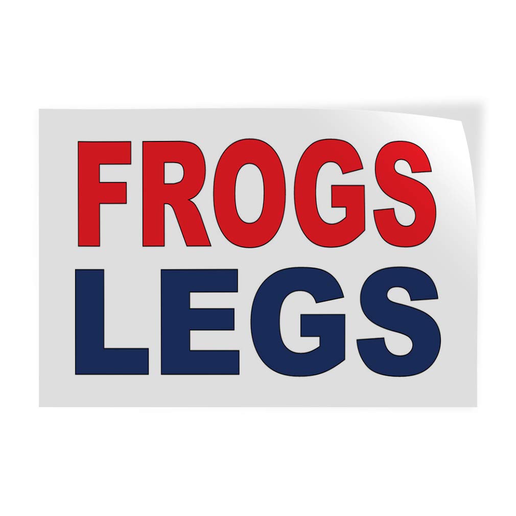 Frog Legs Vinyl Decal Stickers - Red & Blue Safety Signs for Restaurants, Food Trucks & Industrial Use - Multiple Sizes (20x14 Inches) - Perfect for Commercial Kitchens, Bars & Workplace Safety Labels