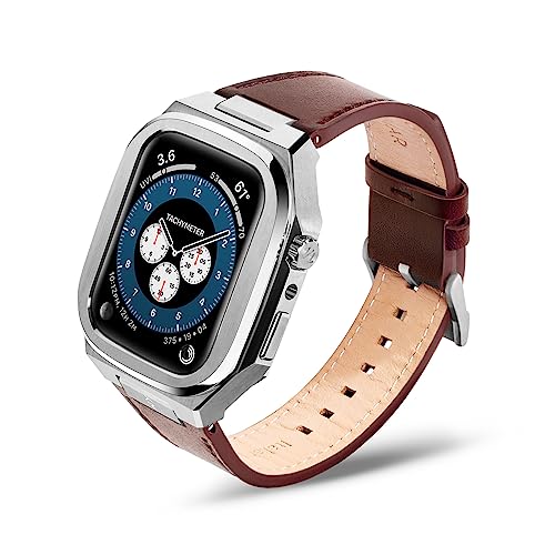 Stainless Steel / Brown Leather