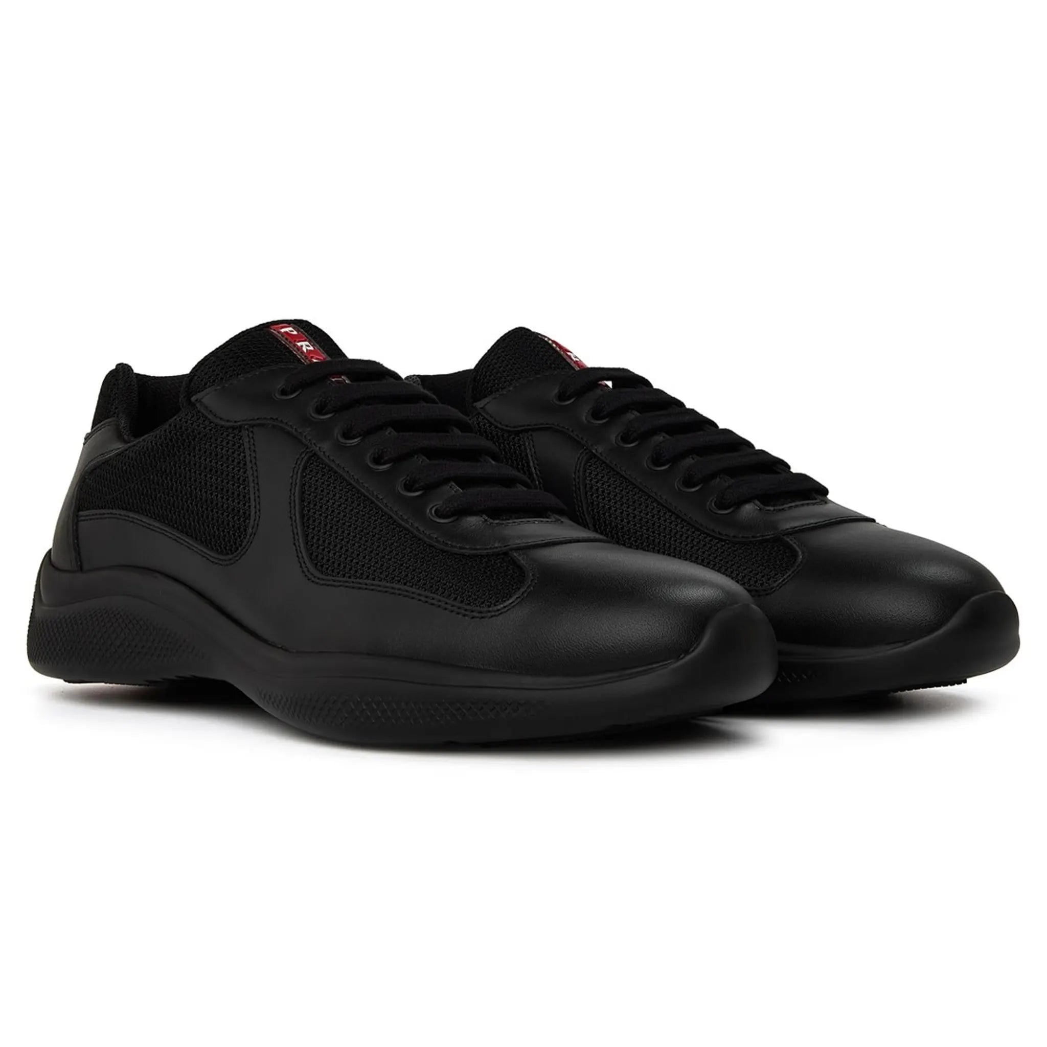 Prada Americas Cup Black Sneakers - Men's Luxury Fashion Sneakers for Casual Wear & Street Style | Perfect for Daily Outfits, Work & Social Events