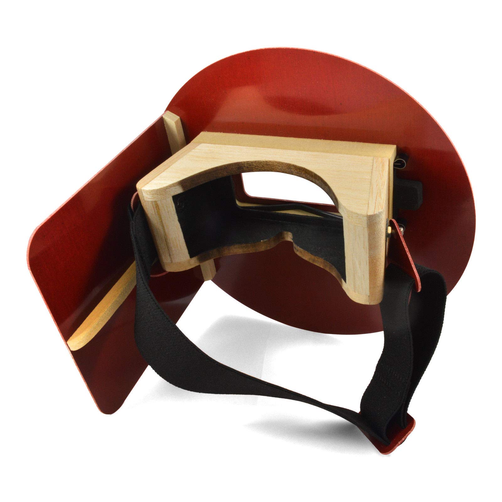 Wendy's Red Right-Handed Pancake Welding Helmet with Adjustable Strap - Ideal for Metal Fabrication, Construction & DIY Welding Projects