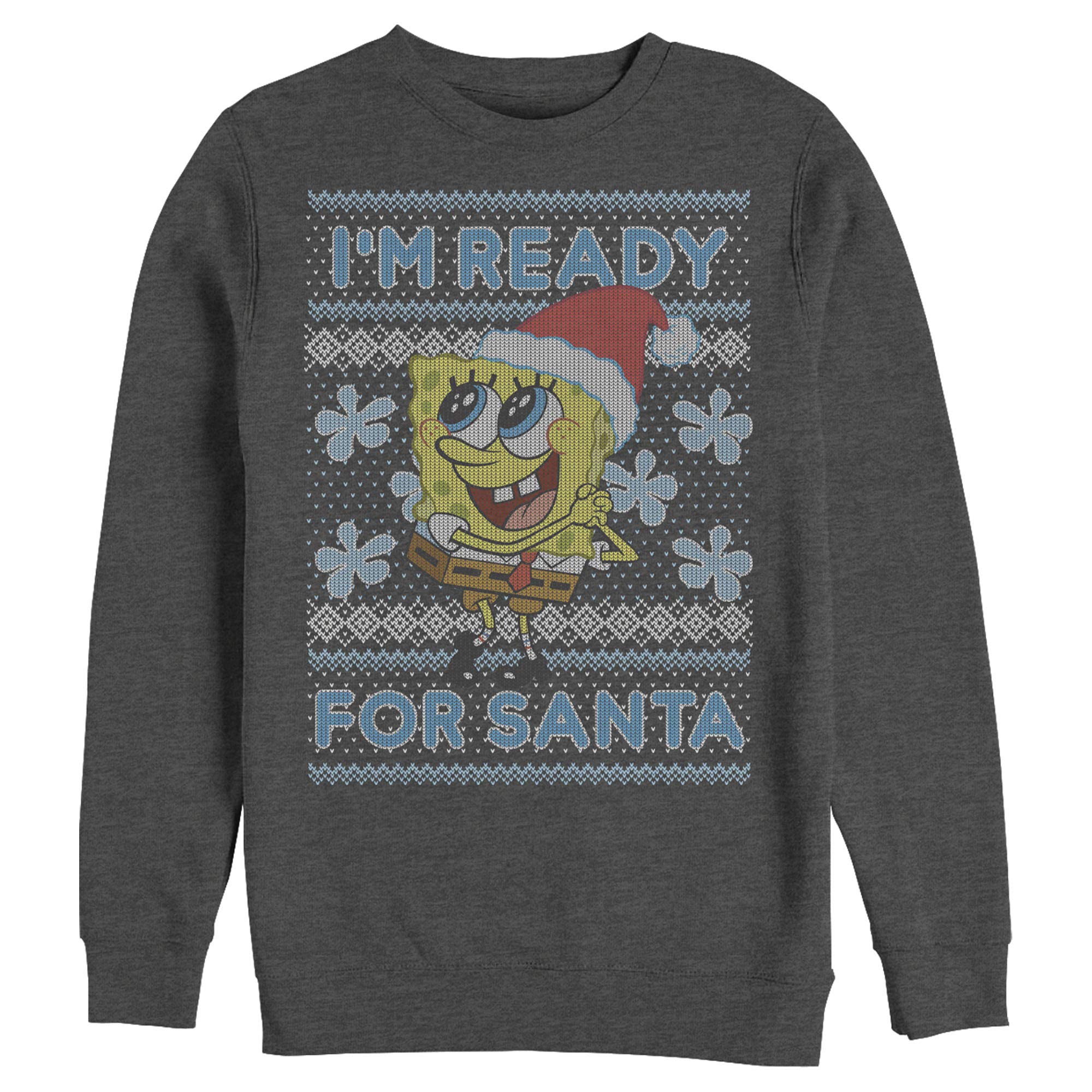 SpongeBob SquarePants Ugly Christmas Sweater for Men - Funny Santa Holiday Pullover | Perfect for Xmas Parties & Festive Family Gatherings
