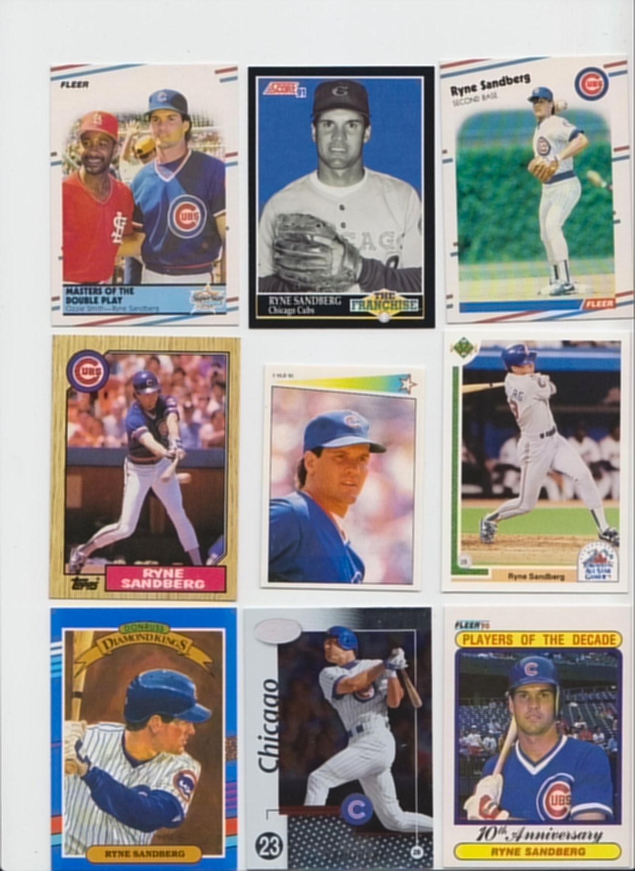 Ryne Sandberg Baseball Cards Collection - 100 Unique MLB Trading Cards Featuring the Chicago Cubs Legend | Perfect for Collectors, Fans, and Sports Memorabilia Enthusiasts