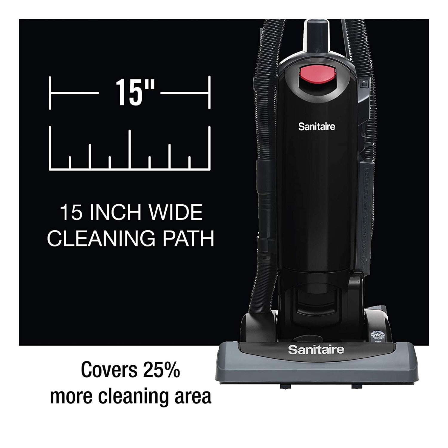 Sanitaire SC5815 Vacuum Cleaner with HEPA Filter & Tools - Powerful Suction for Pet Hair, Allergies & Deep Cleaning on Carpets & Hard Floors
