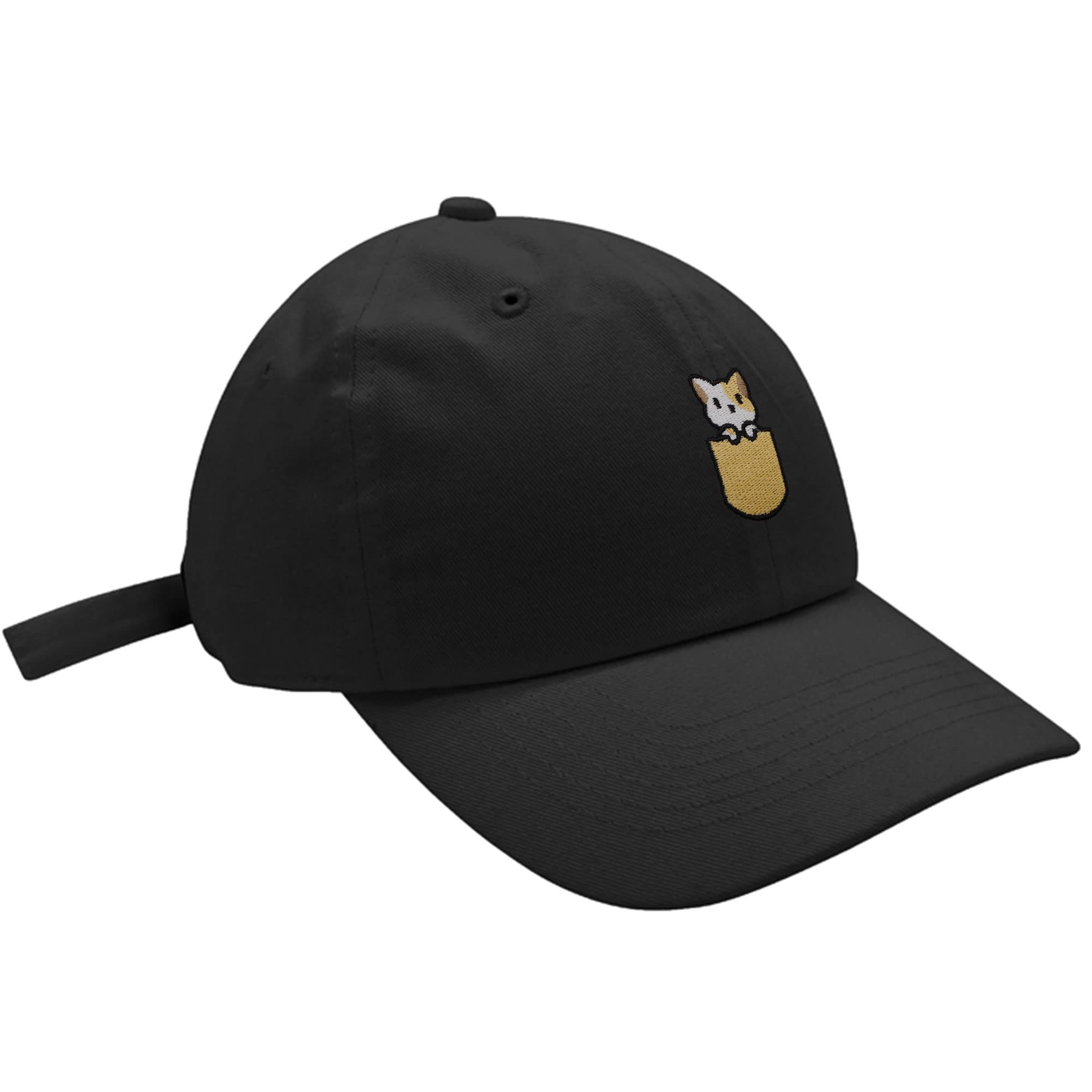 JPAK Embroidered Cat Dad Baseball Cap - Adjustable Cotton Hat with Shirt Pocket for Men | Perfect for Casual Wear, Outdoor Activities & Gifts