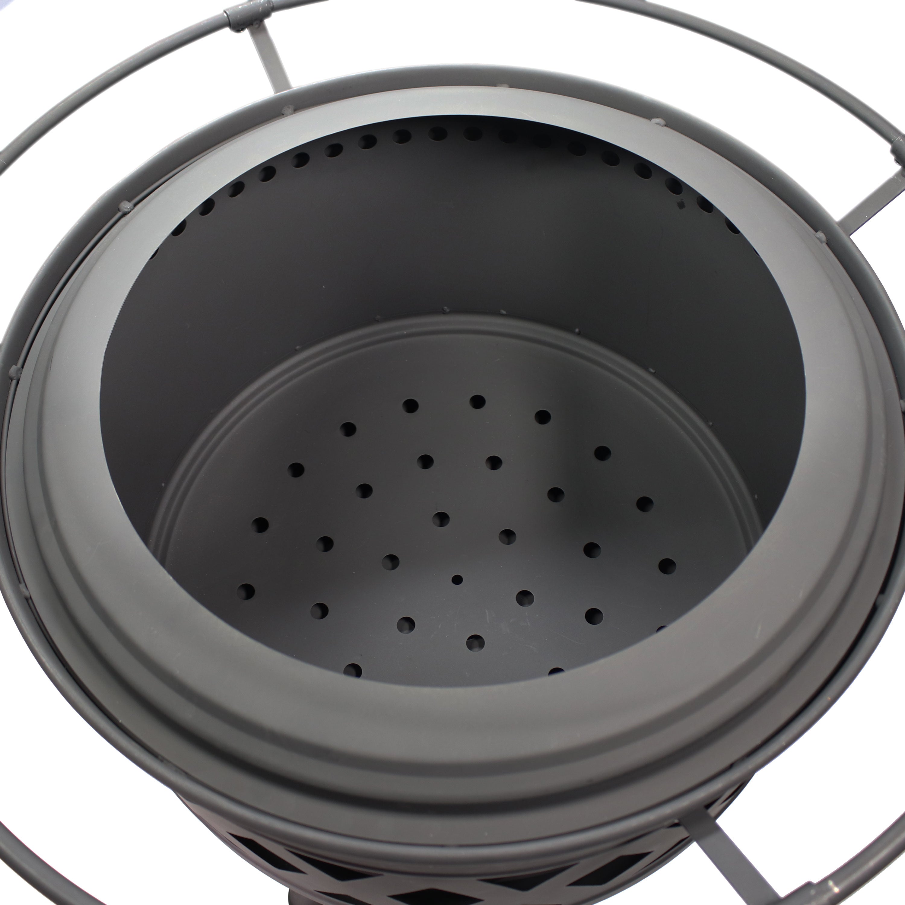 Sunnydaze Crossweave Outdoor Smokeless Fire Pit - 30 Inch Steel Wood Burning Fire Bowl for Backyard, Patio, Camping & Garden Gatherings