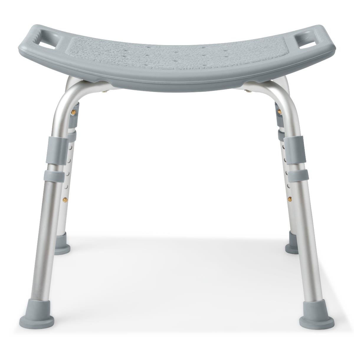 Non-Slip Shower Bench Without Backrest - Adjustable Height Bath Seat for Elderly & Disabled - Sturdy Bathroom Safety Stool for Shower, Bathtub, and Spa Use