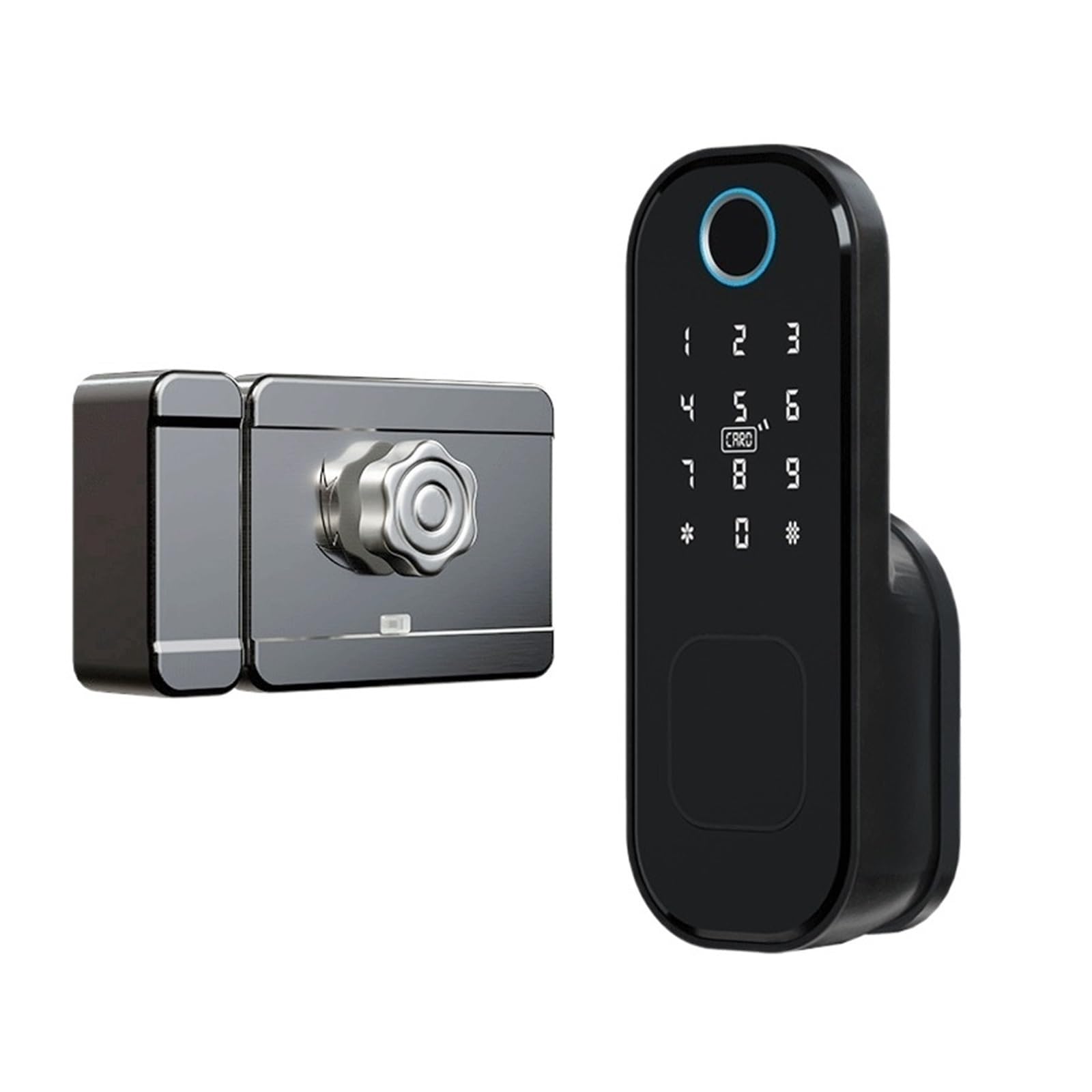 Tuya WiFi Smart Fingerprint Door Lock - Waterproof, No Wiring, IC Card & Digital Code Entry, Mortise Lock for Home Security (Color: Tuya Lock) - Perfect for Apartments, Offices & Smart Homes